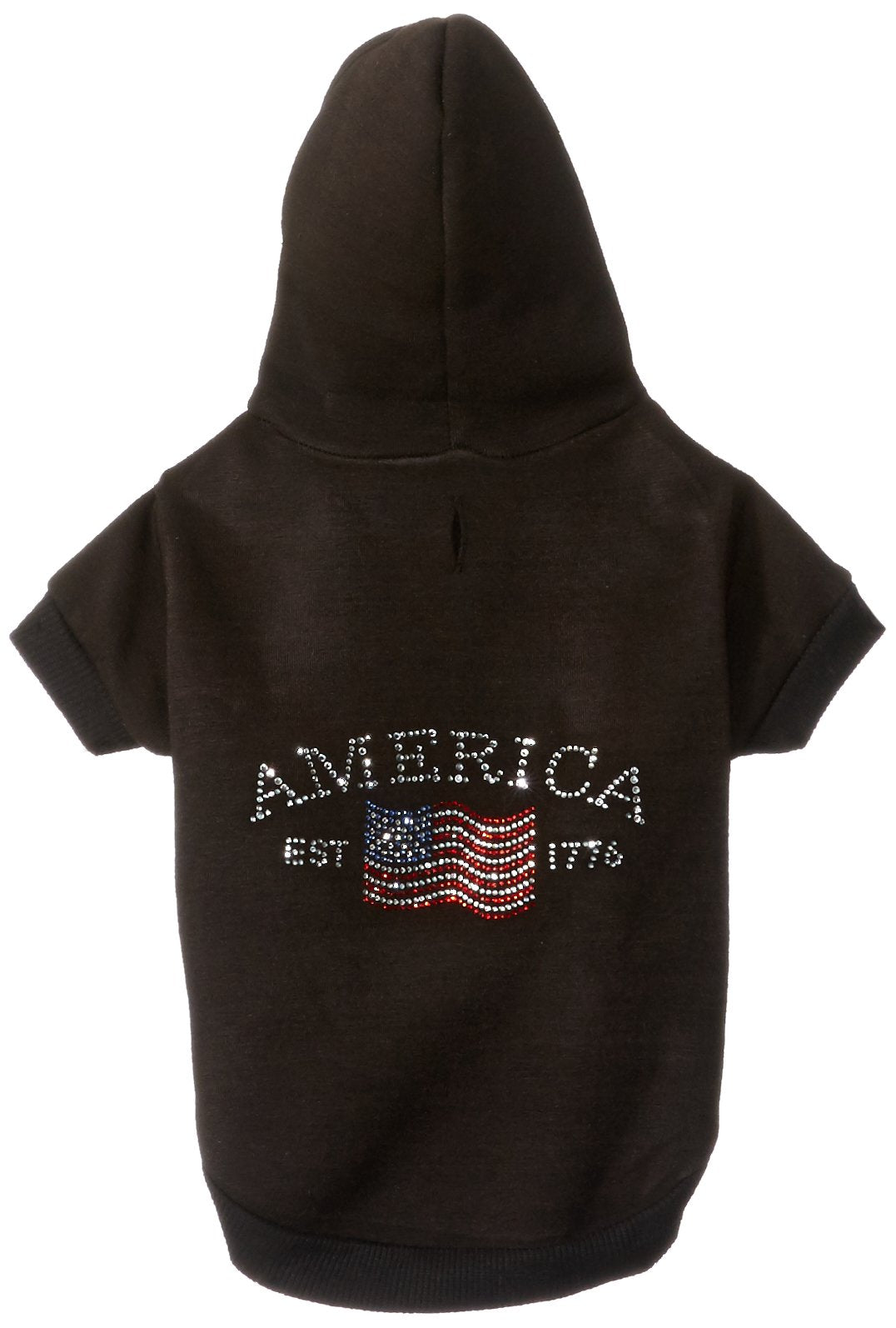 Mirage Pet Products 14-Inch Classic American Hoodies, Large, Black