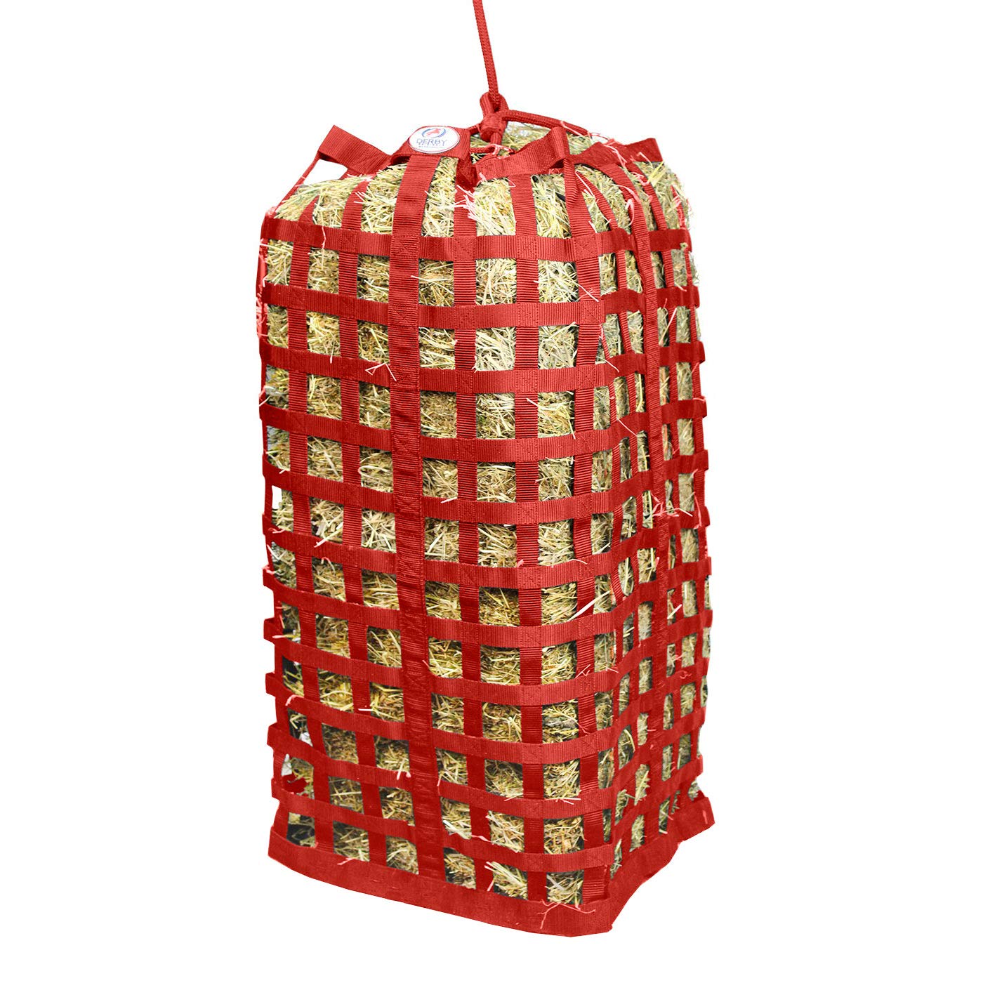 Derby Originals Xl Go Around Slow Feeder Horse Hay Bag With Super Tough Bottom And 1 Year Warranty, Red, 71-7132-Red