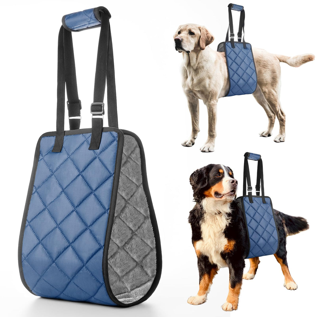 Adjustable Dog Sling Dog Lift Harness For X-Large Dogs, Hind Leg Support Portable Soft Lift Support And Rehab Harness For Weak R