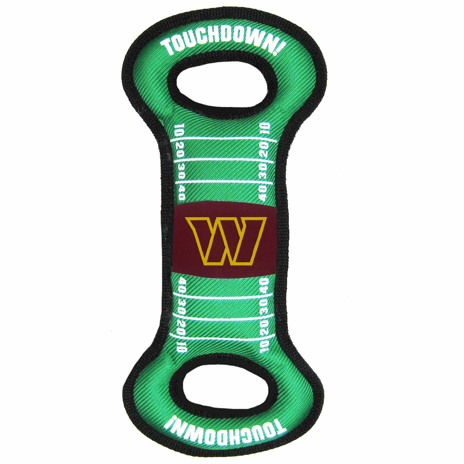 Pets First Nfl Washington Commanders Football Field Dog Toy With Double Rim Stitching & Inner Squeaker, Team Color (Wac-3030)