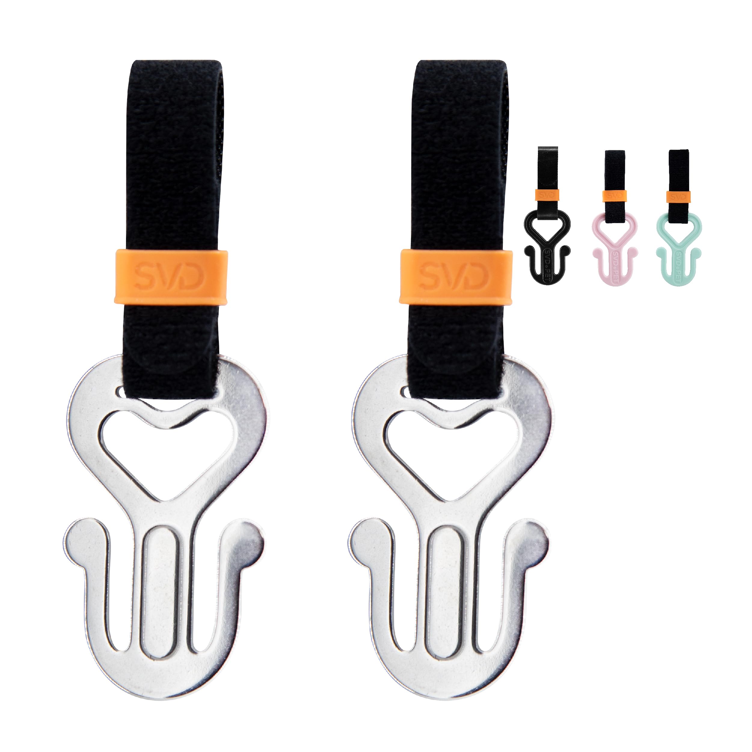 Svd.Pet 2Pc Dog Poop Bag Holder, Stainless Steel Waste Bag Holder, Dog Poop Bag Carrier, Hand Free Holder (Metal)