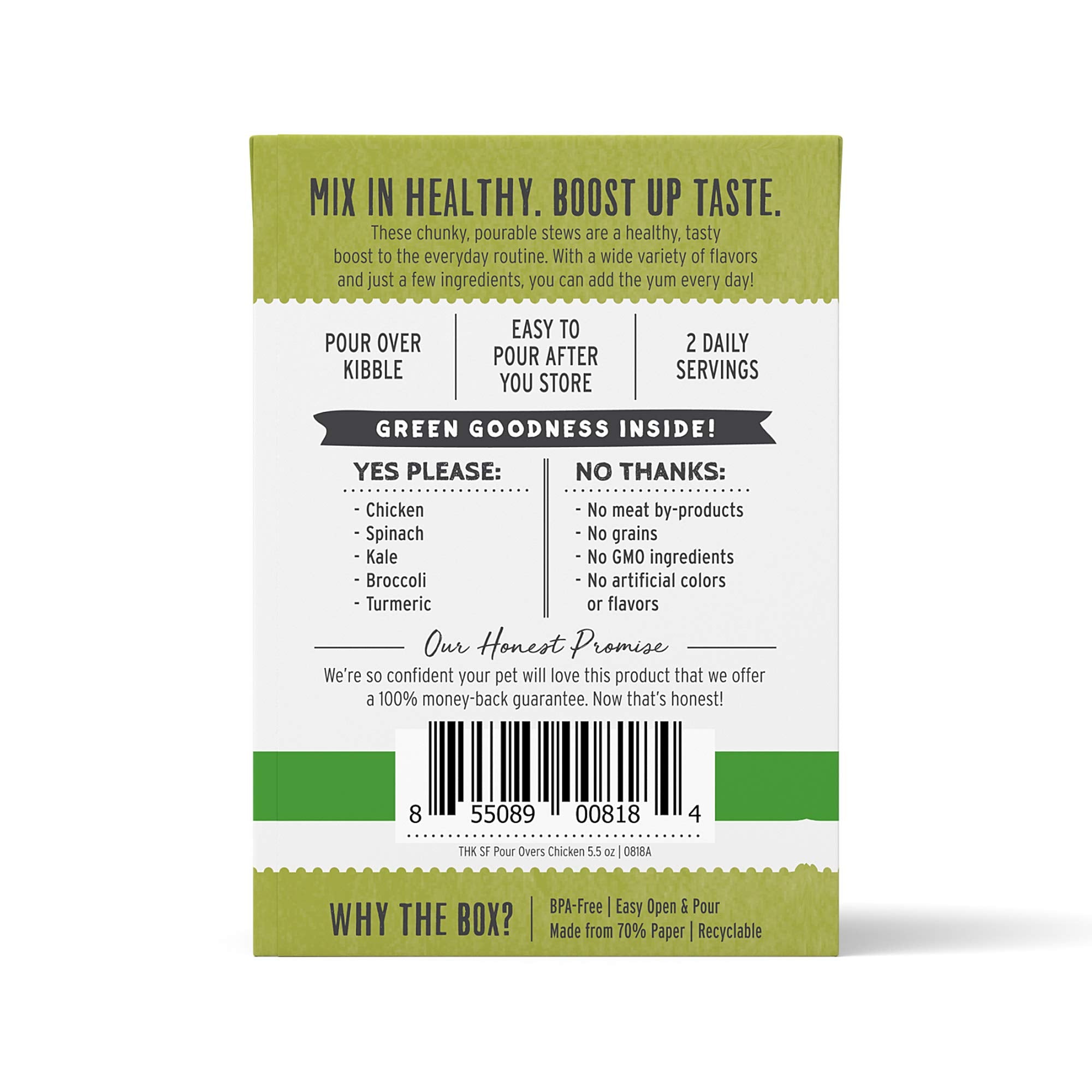 The Honest Kitchen Superfood POUR OVERS Wet Toppers for Dogs (12 Pack), 5.5 oz - Chicken Stew