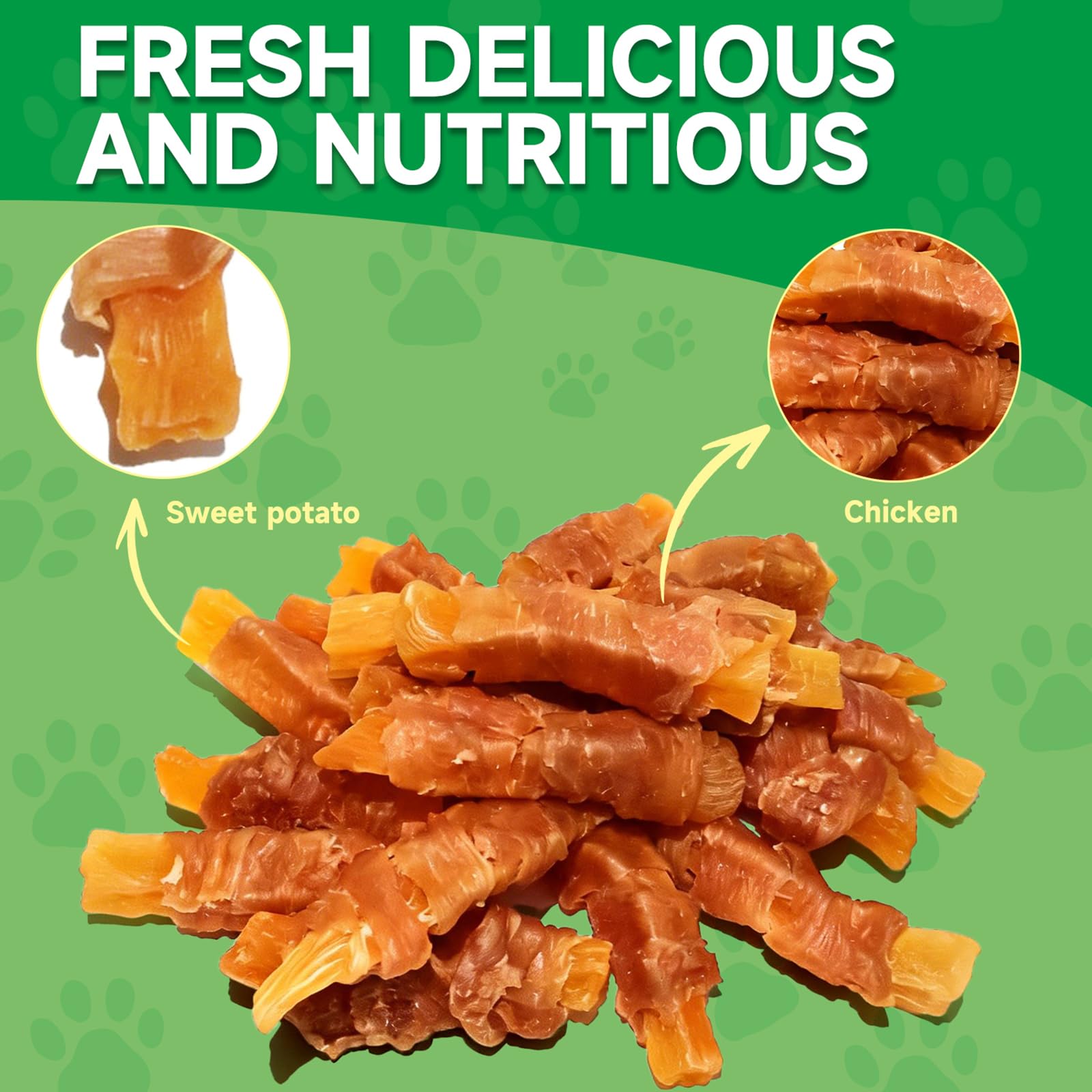 YUNSHAN Chicken Wrapped Dog & Cat Chew Treats, Cheese Sticks, 16 oz