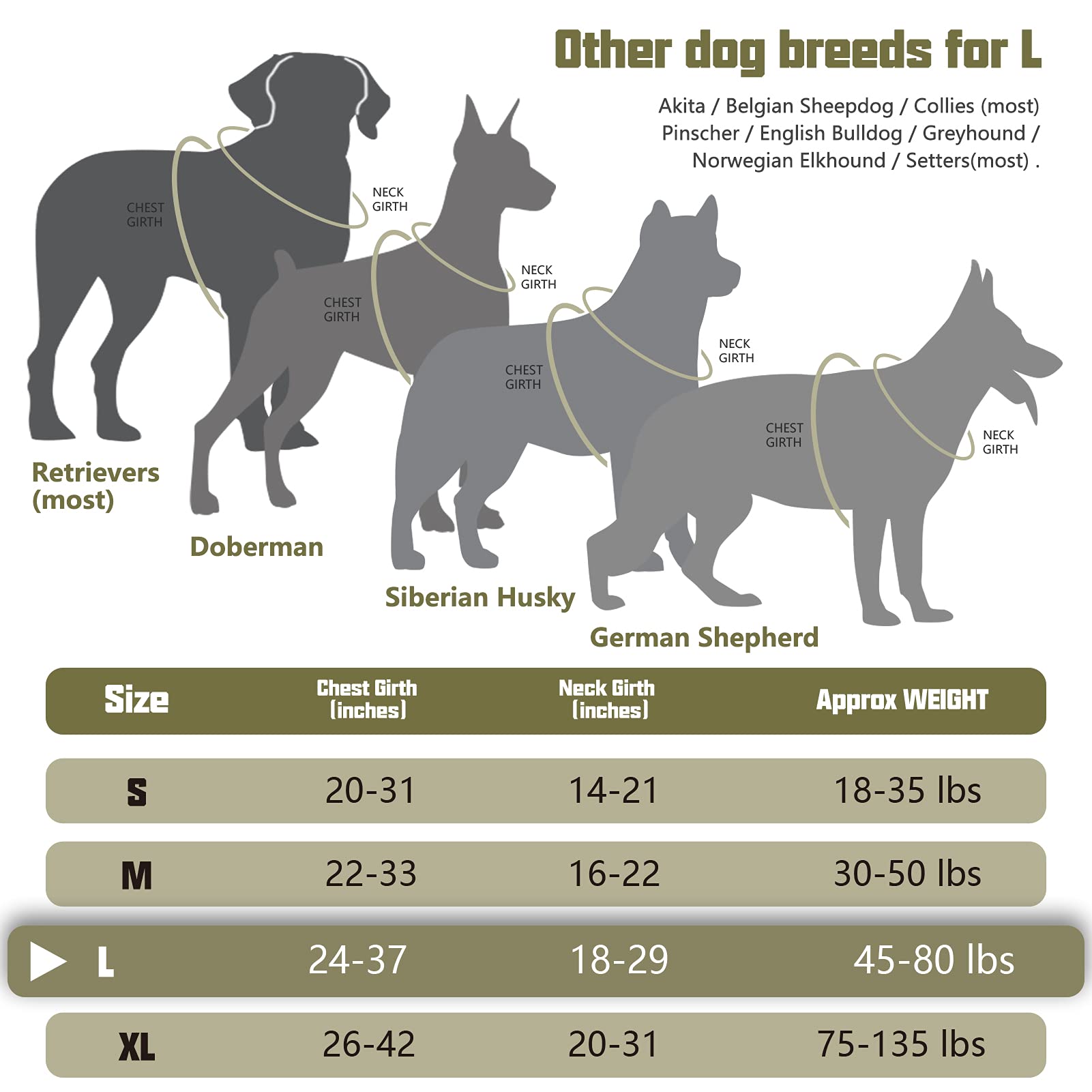 Auroth Tactical Dog Harness For Large Dogs No Pull Adjustable Pet Harness Reflective K9 Working Training Easy Control Pet Vest Military Service Dog Harnesses Army Yellow L