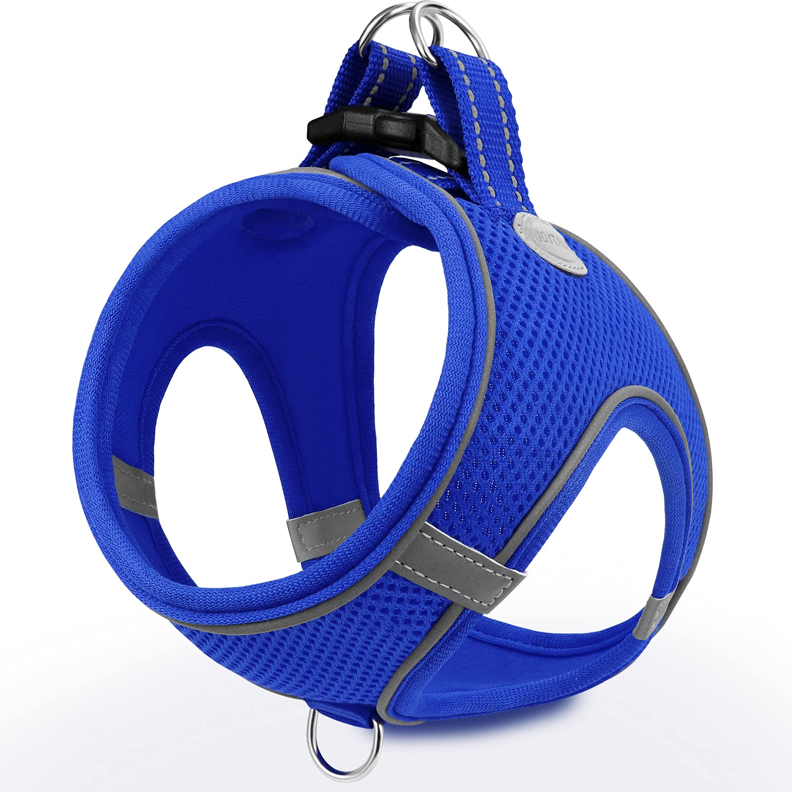 Joytale Small Dog Harness, Breathable Mesh Step-In Vest, Reflective Soft Padded Harnesses For Medium Dogs, Navy Blue, Xl