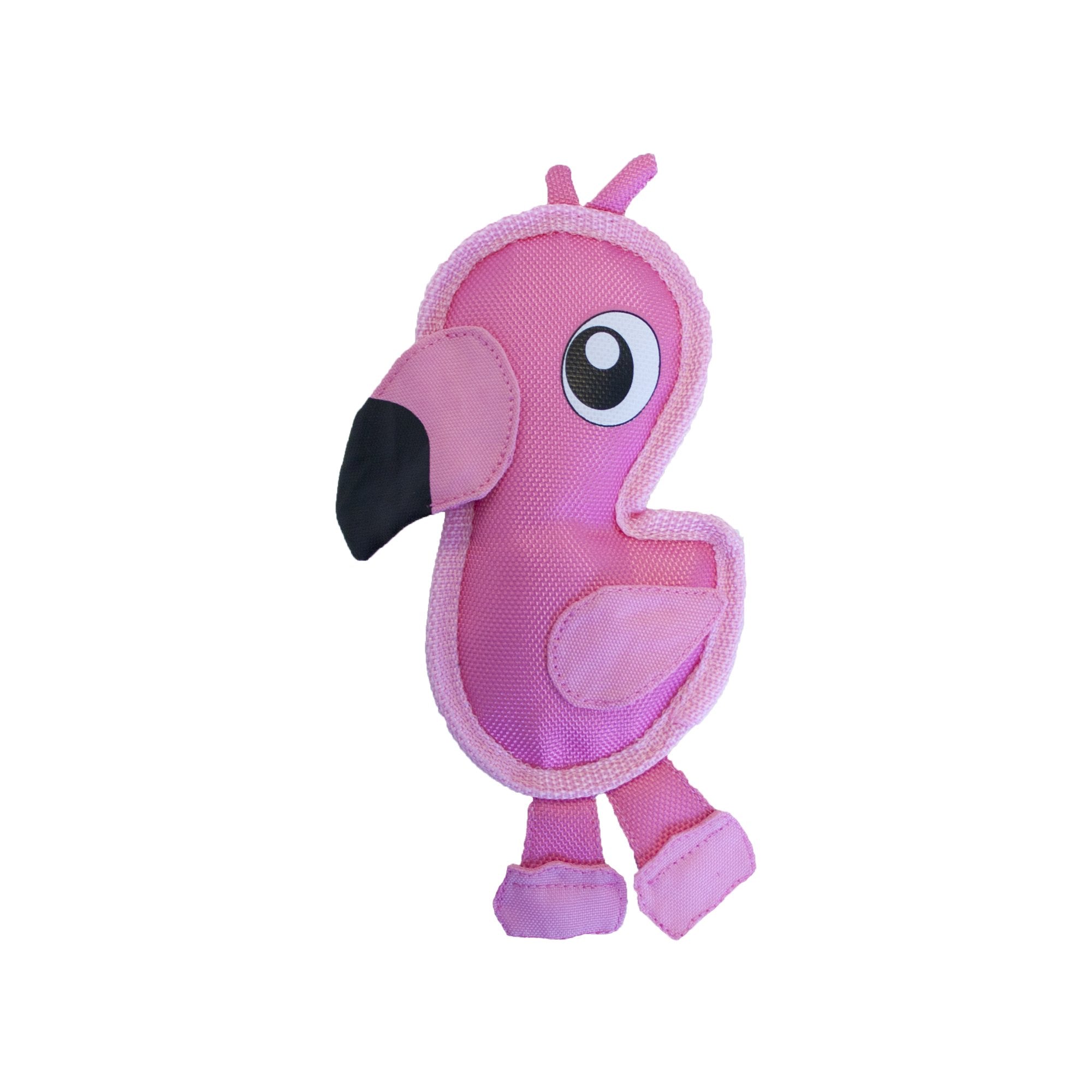 Outward Hound Fire Biterz Flamingo Plush Firehouse Material Interactive Dog Toy, Small