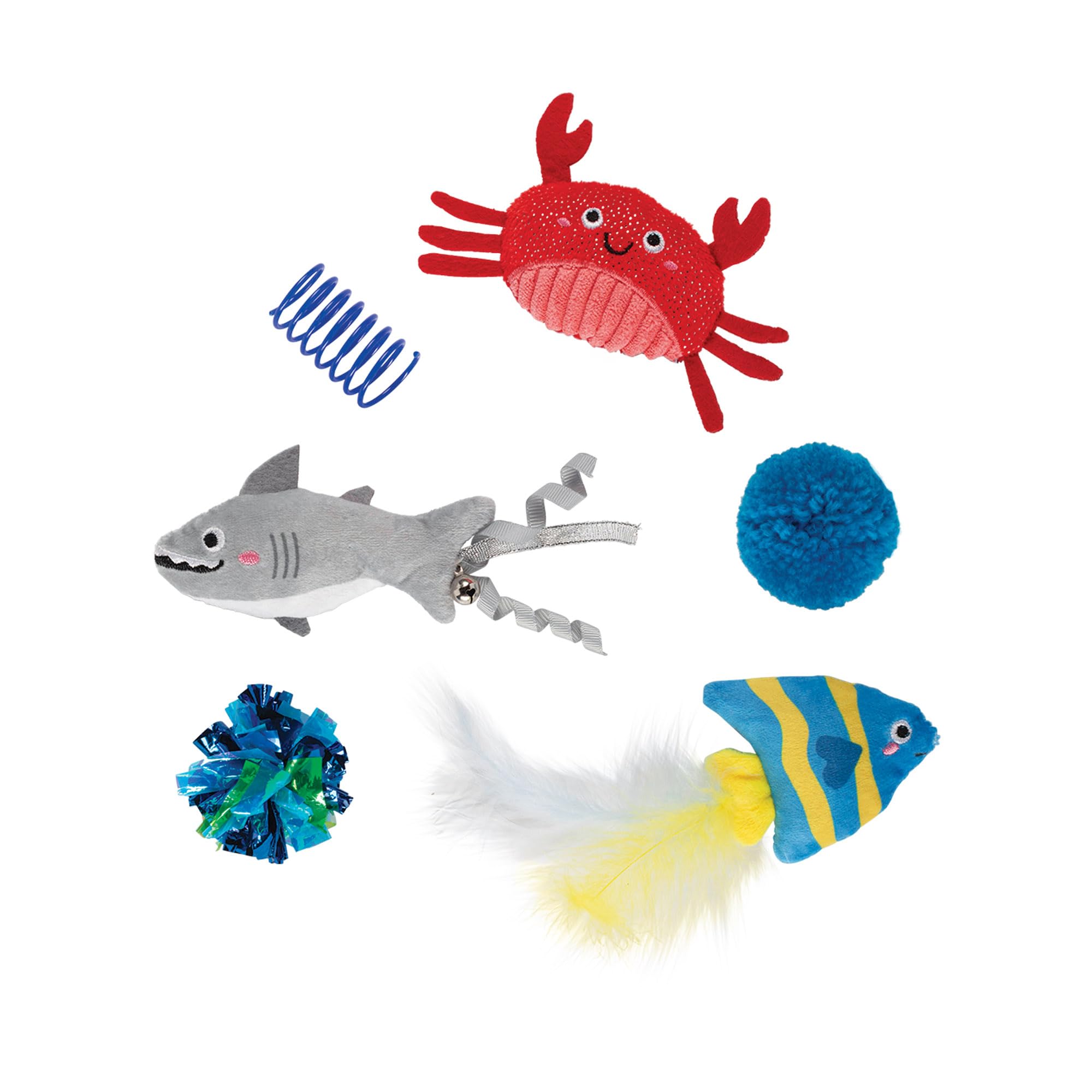Fringe Studio 6PCS Multipack Cat Toy Set Water You Waiting for?, Pet Shop Collection (610022)