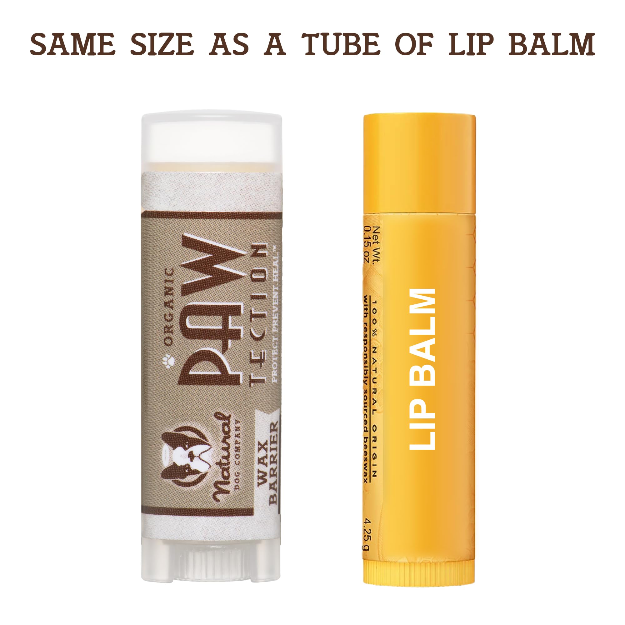 Natural Dog Company PawTection Balm for Dogs, Dog Paw Protector, Moisturizing Dog Paw Balm for Dry, Cracked Pad, Protects Paw from Extreme Weather, Paw Lotion for Allergies & Itching (0.15 oz Stick) -Like New