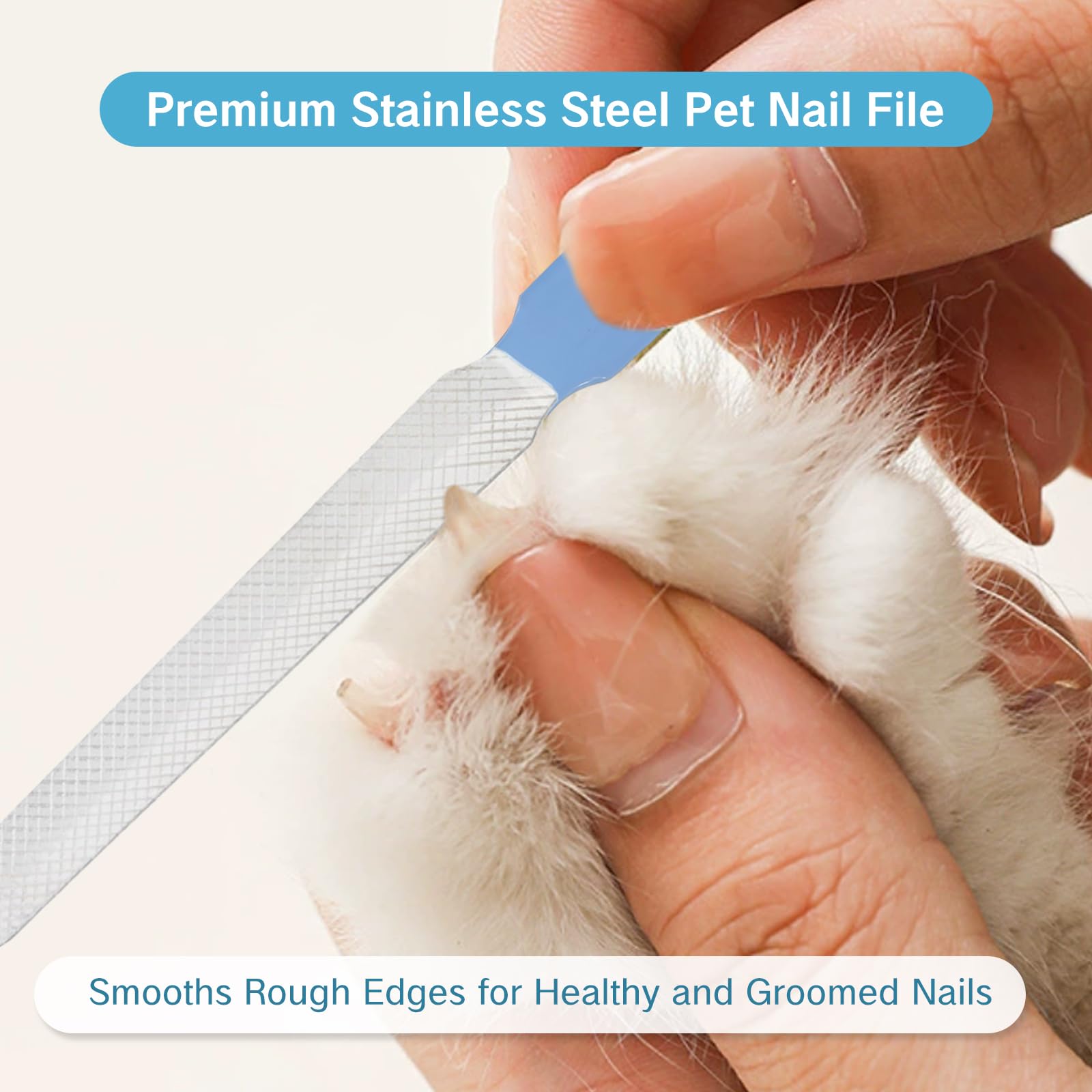 Niiiytyb 3Pcs Dog Nail File Professional Metal Emery Boards For Dogs Cats Nail Grooming Tool For Smoothing Rough Edges Pet Filer