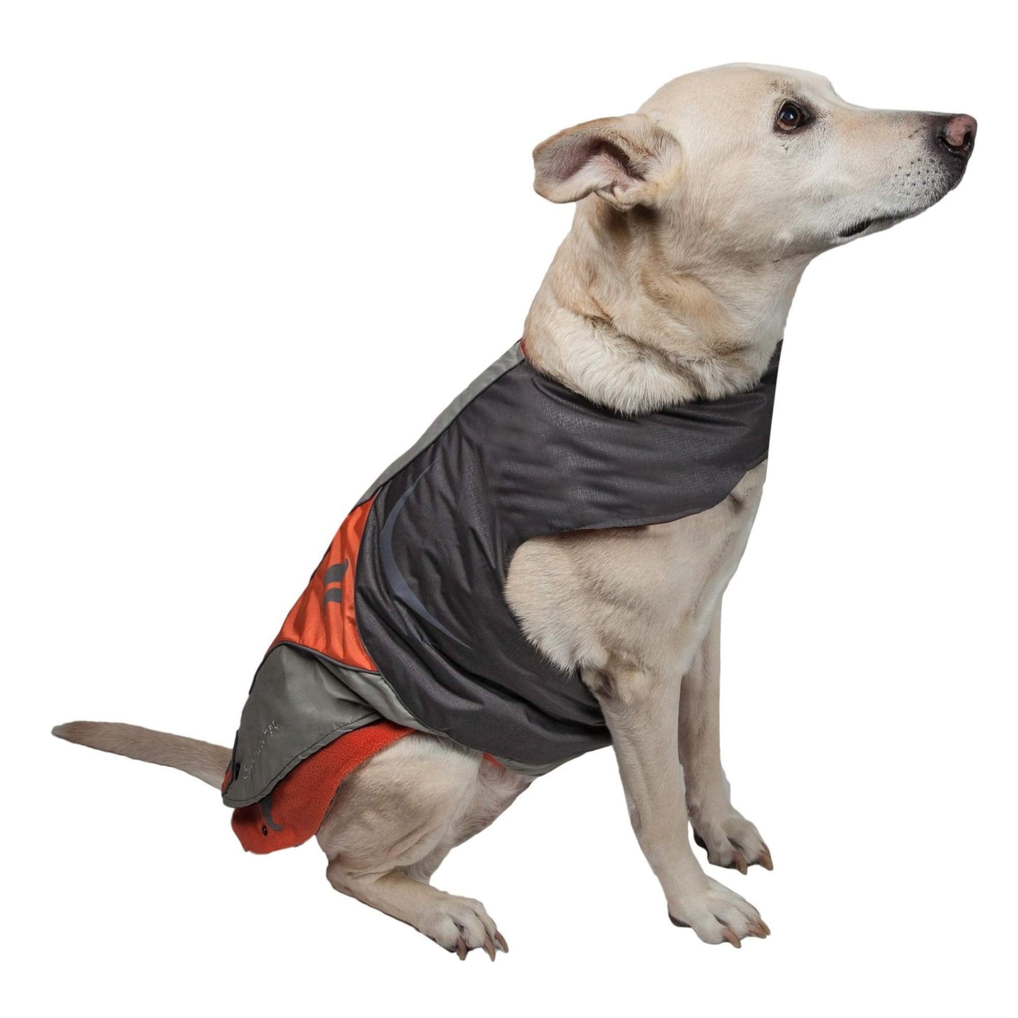 DOGHELIOS 'Lotus-Rusher' Waterproof 2-in-1 Pet Dog Jacket Coat with Removable Polar Fleece Lining w/ Blackshark technology, X-Sm