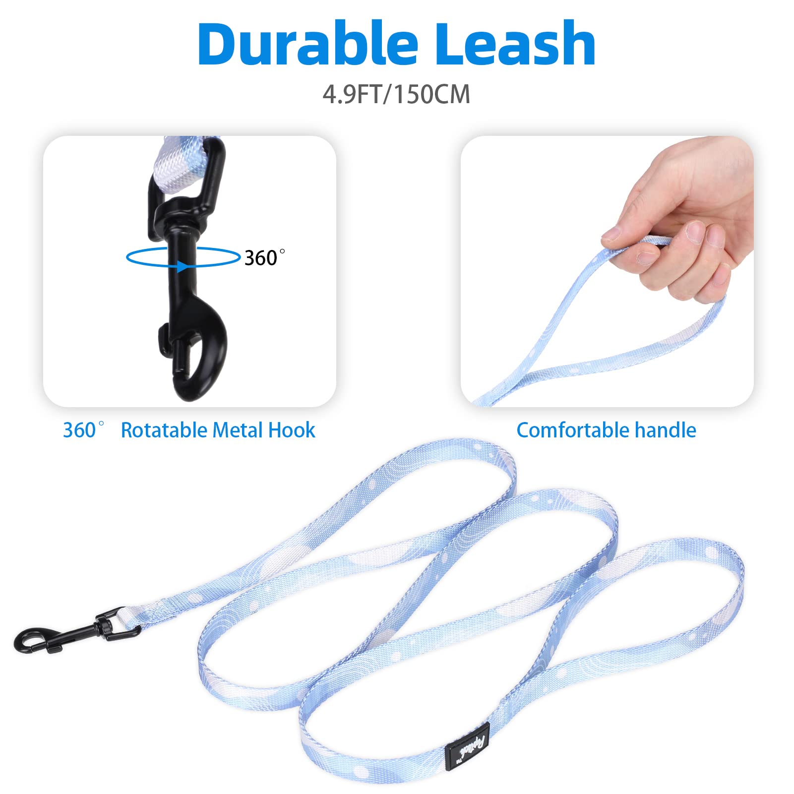 Pupteck Dog Harness And Leash Set No Pull Step In Soft Adjustable Pet Harnesses For Small Medium Dogs Outdoor Walking Training,