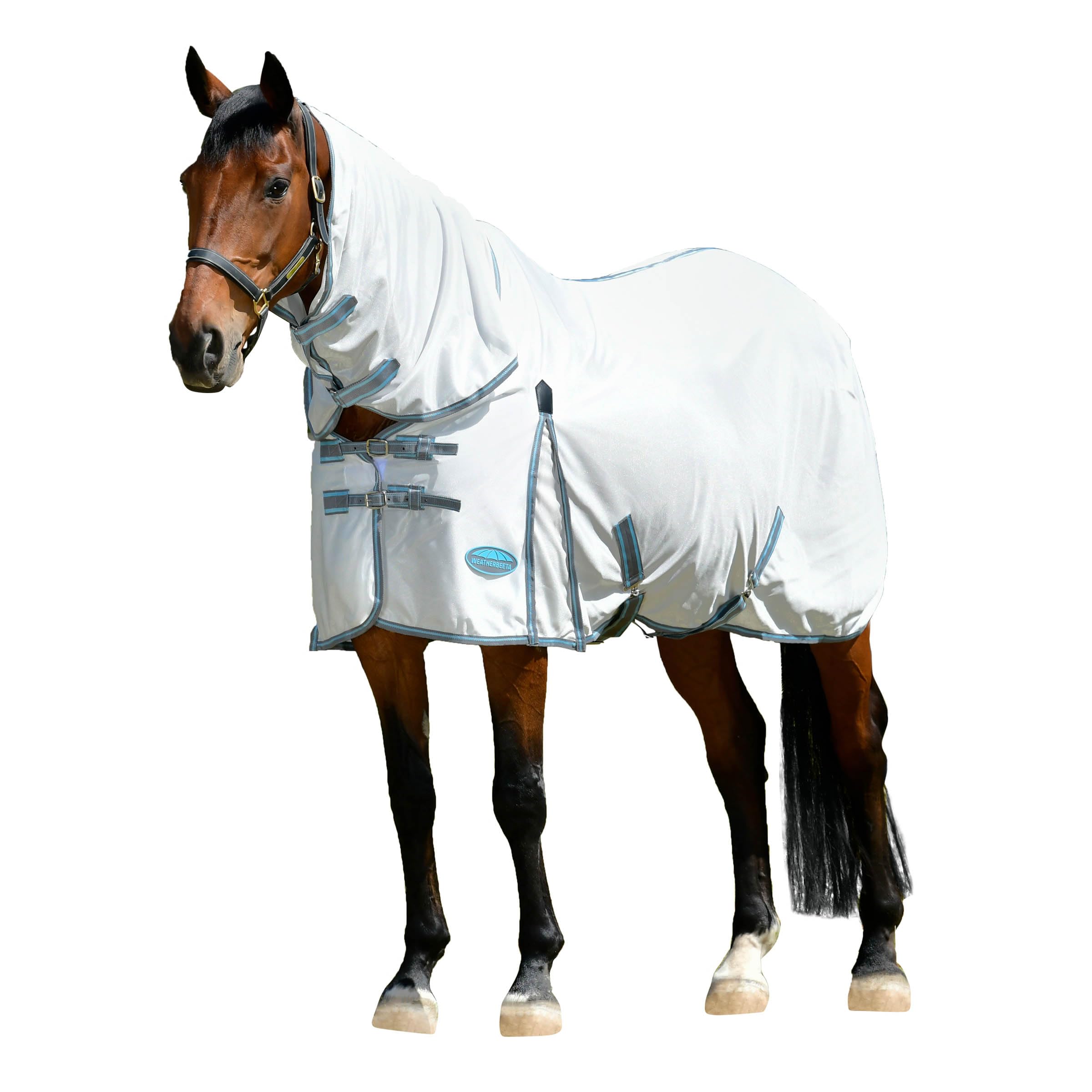 Weatherbeeta Comfitec Essential Mesh Ii Combo Neck, White/Grey/Bright Blue, 72'
