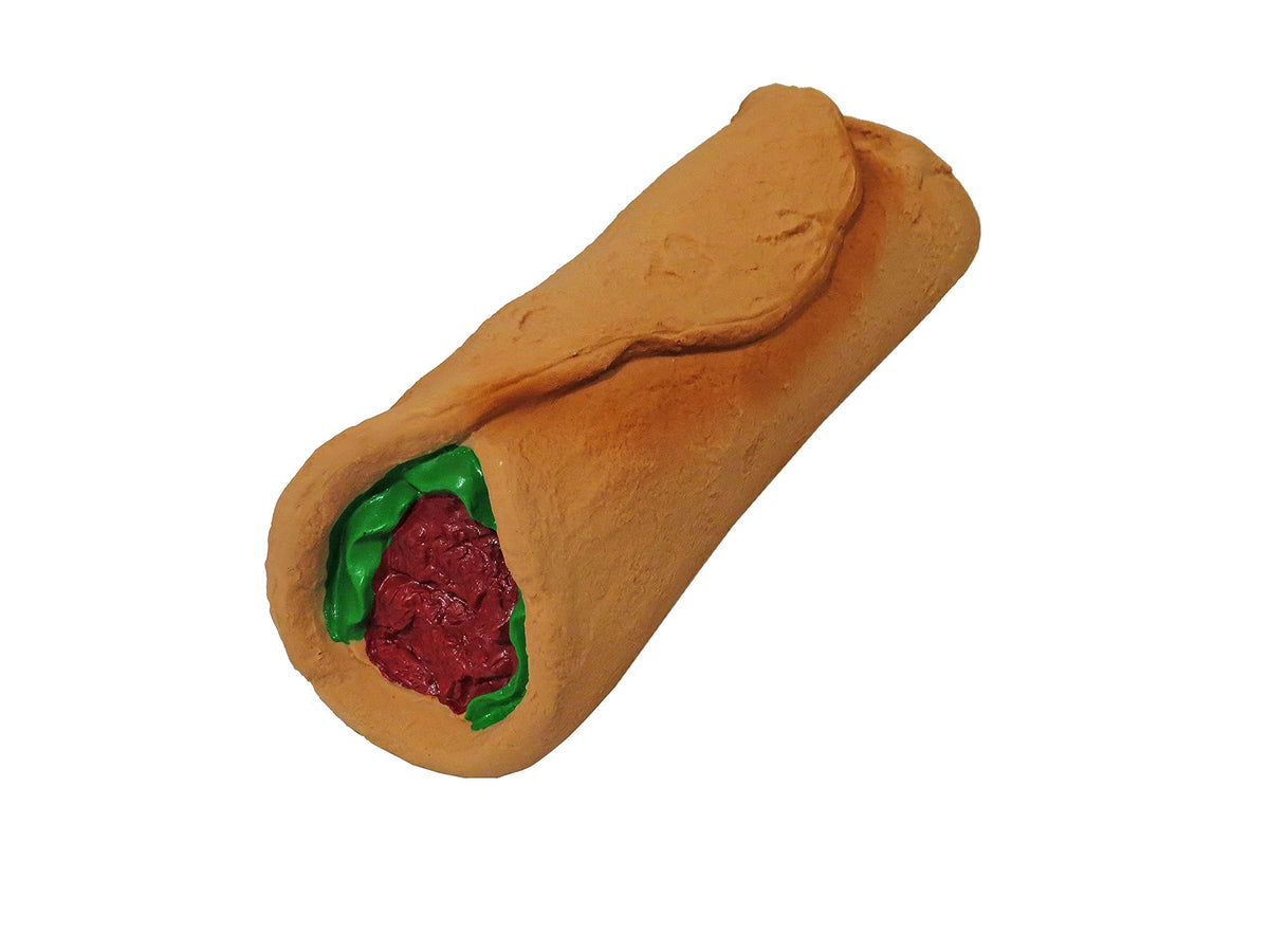 Scoochie Premium Dog Toy | Latex Late Night Burrito | 7.5 Inch