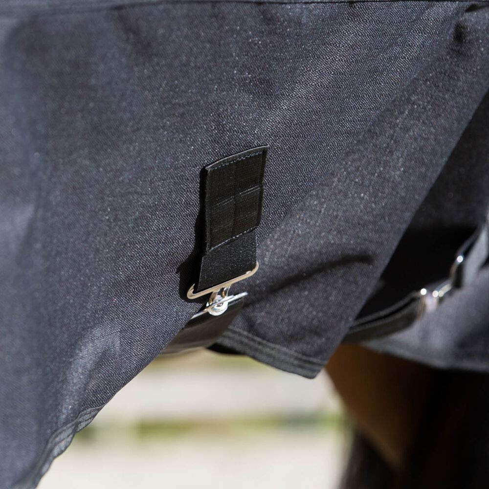 Horze Nevada Heavy Weight 1200D Waterproof Horse Winter Turnout Blanket (400G Fill) - Black - 75 In