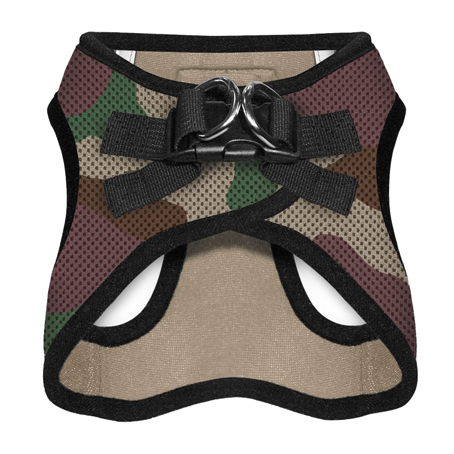 Voyager Step-In Air Dog Harness - All Weather Mesh Step In Vest Harness For Small And Medium Dogs And Cats By Best Pet Supplies - Harness (Army/Black Trim), L (Chest: 18-20.5')