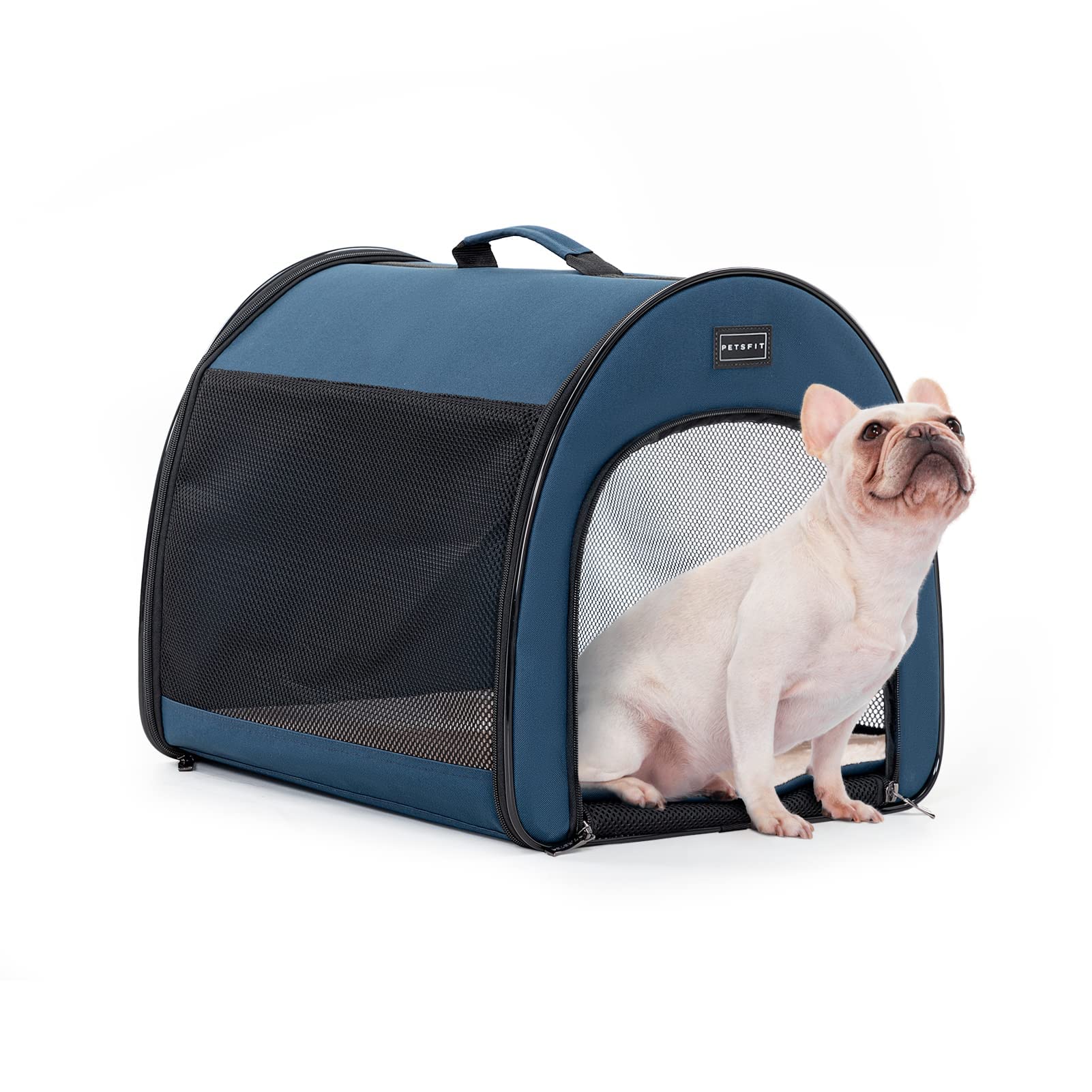 Petsfit Soft Sided Dog Crate, Travel Dog Crate - 19 Inch Lightweight, Roomy, Easy To Set Up, Sturdy Portable Dog Kennel With Thi