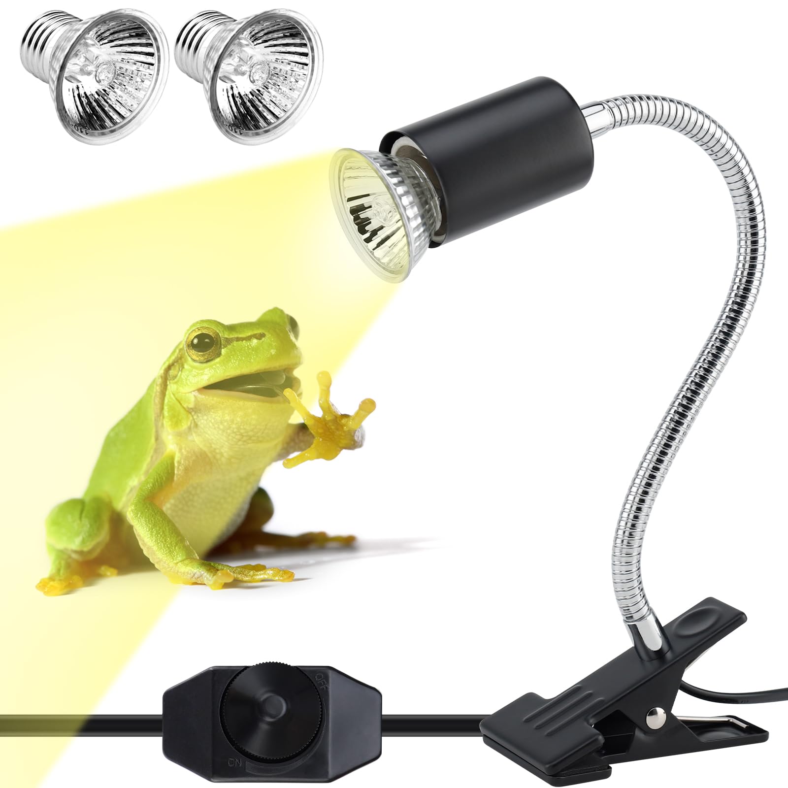 Nbiiuyige Reptileheat Lamp The Adjustable Temperature And 360  Rotating Hose Crawlers Heating Lights, For Turtles, Lizards, Bear