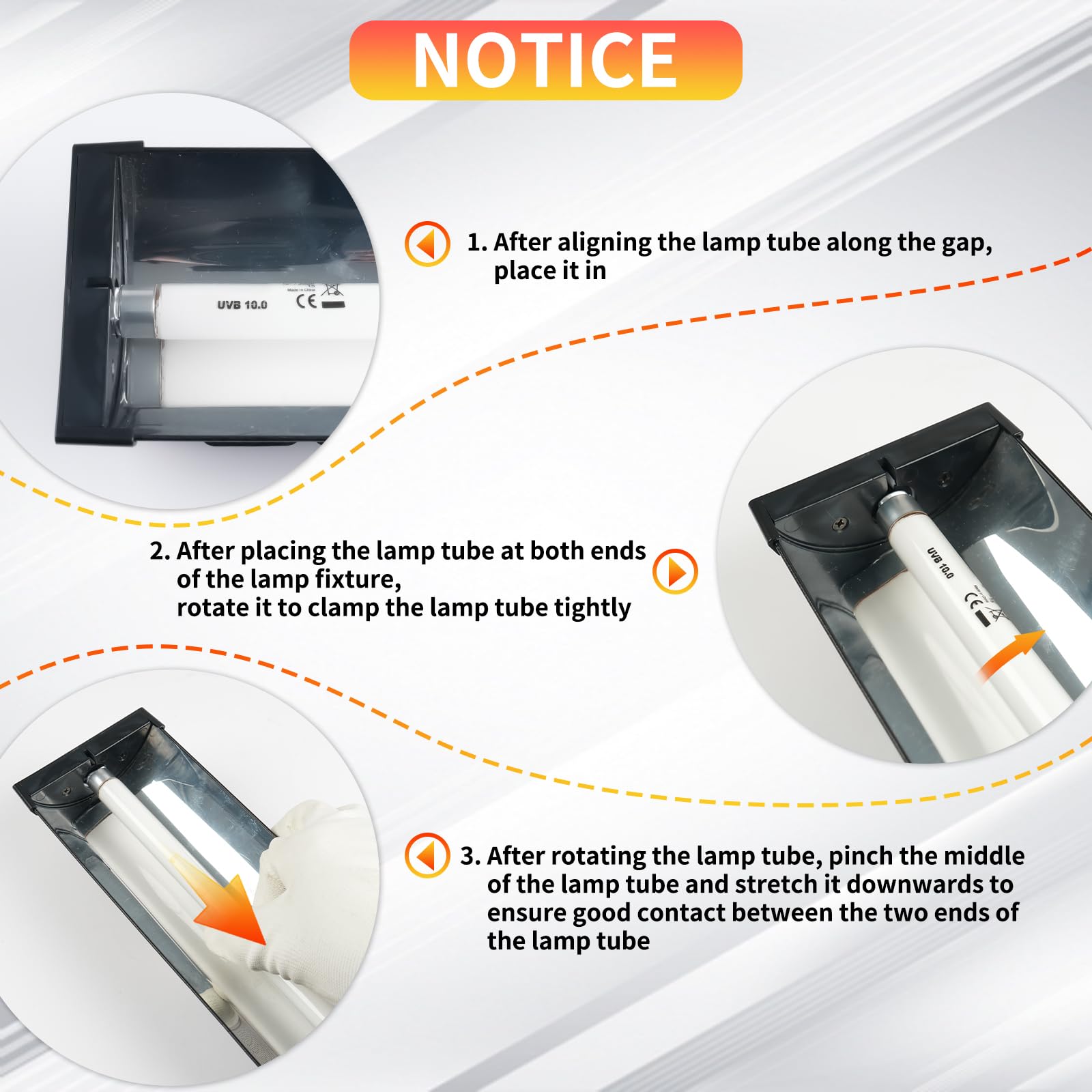 Repti Home 2Pcs T5 Uvb Reptile Light 8W 10.0,Uva Uvb Light Bulb For Reptiles,Reptile Uvb Lamp Tube For Bearded Dragon,12 Inchs