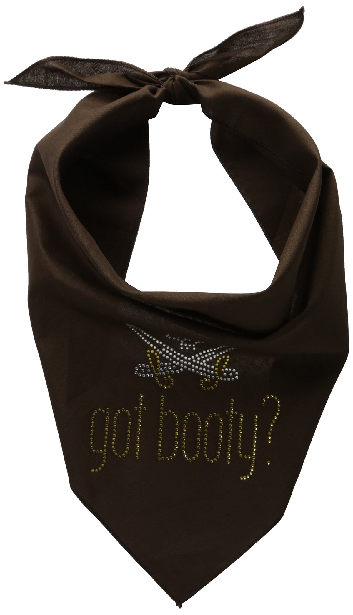 Pet and Dog Bandana Rhinestone, &quot;Got Booty&quot; Cocoa Large