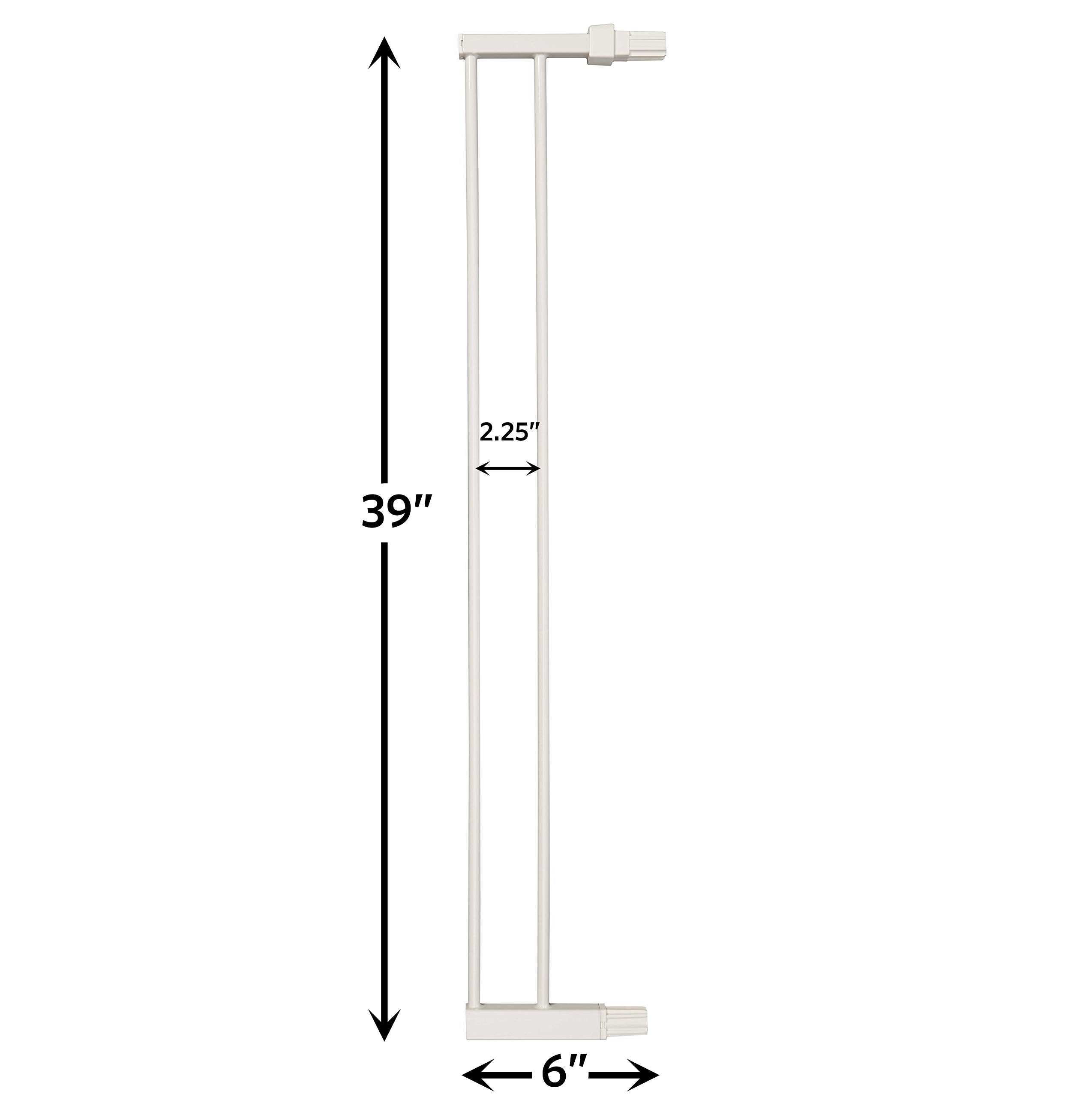 MidWest Homes for Pets Steel Pet Gate Extension; Pet Gate Extension Measures 6' Wide x 39' High in Soft White (Fits MW Model # 2