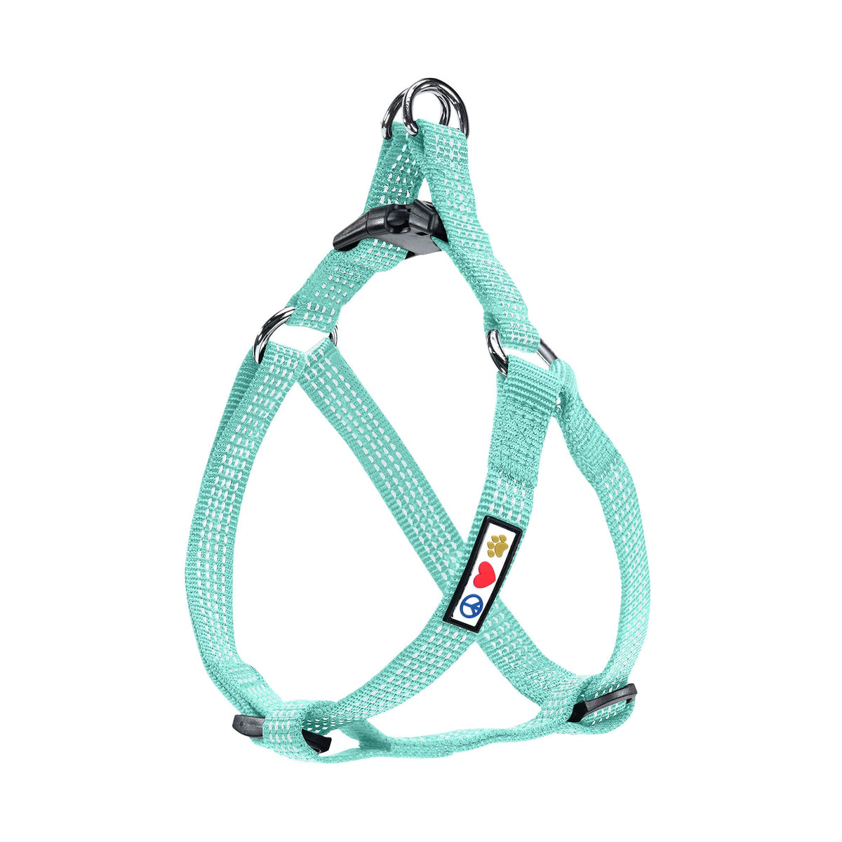 Pawtitas Reflective Step In Dog Harness Or Reflective Vest Harness, Comfort Control, Training Walking Of Your Puppy/Dog Medium Dog Harness M Teal Dog Harness