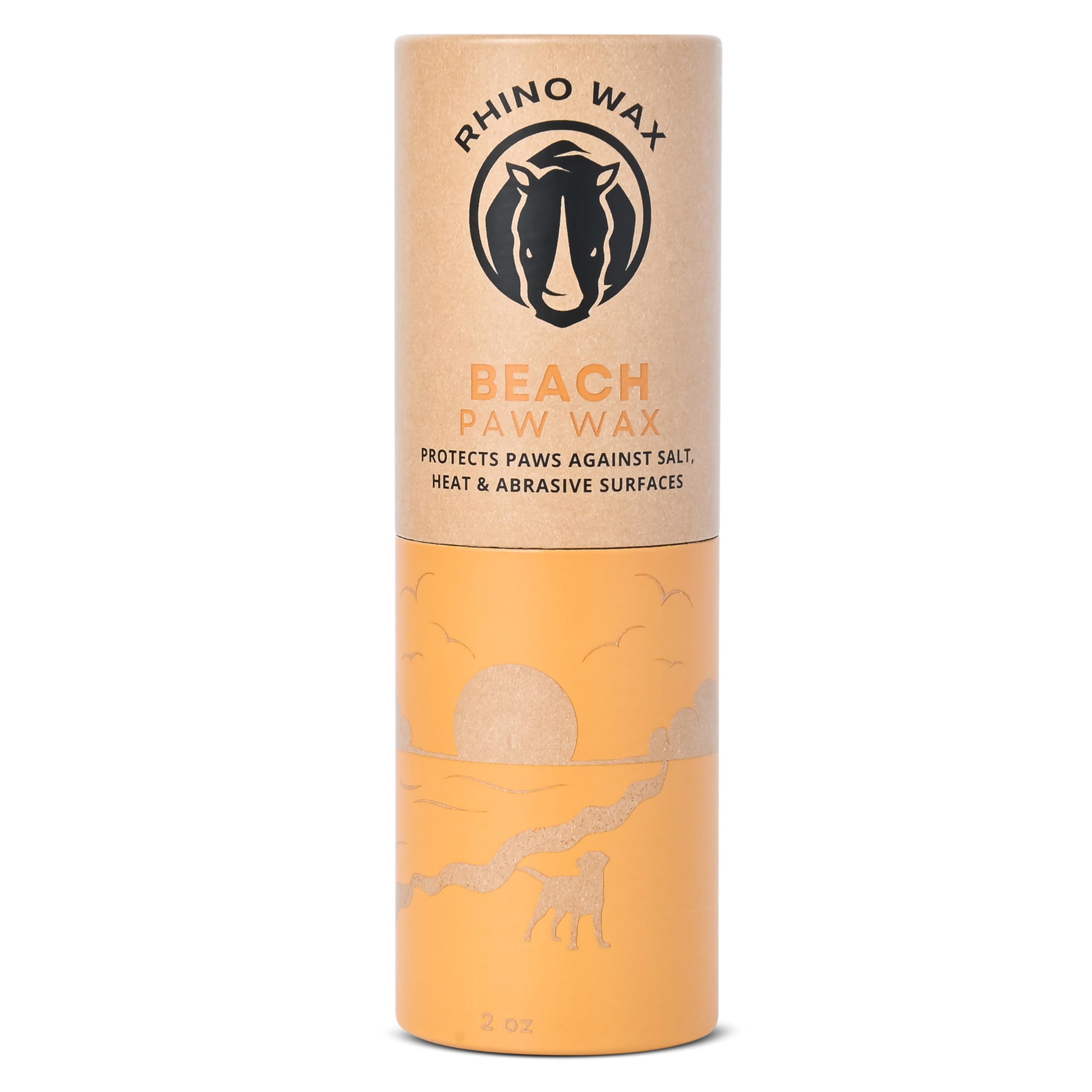 Rhino Wax - Dog Paw Beach Wax 2Oz - Protects Against Sharp Rocks, Hot Sand, Glass, Coral, Or Other Hazards At Beaches - Moisturi