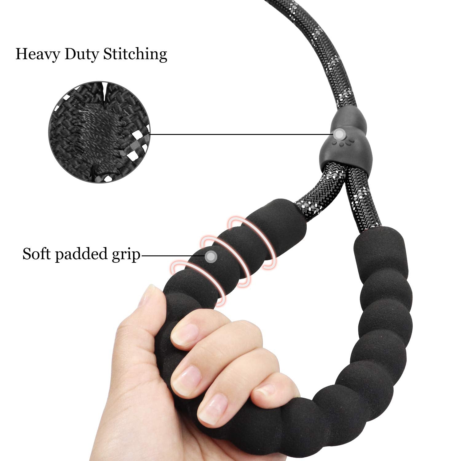 Tagme Slip Leads For Dogs, 6 Ft Heavy Duty Slip Leash With Padded Handle, Strong Rope No Pull Pet Training Leash For Small Dogs,