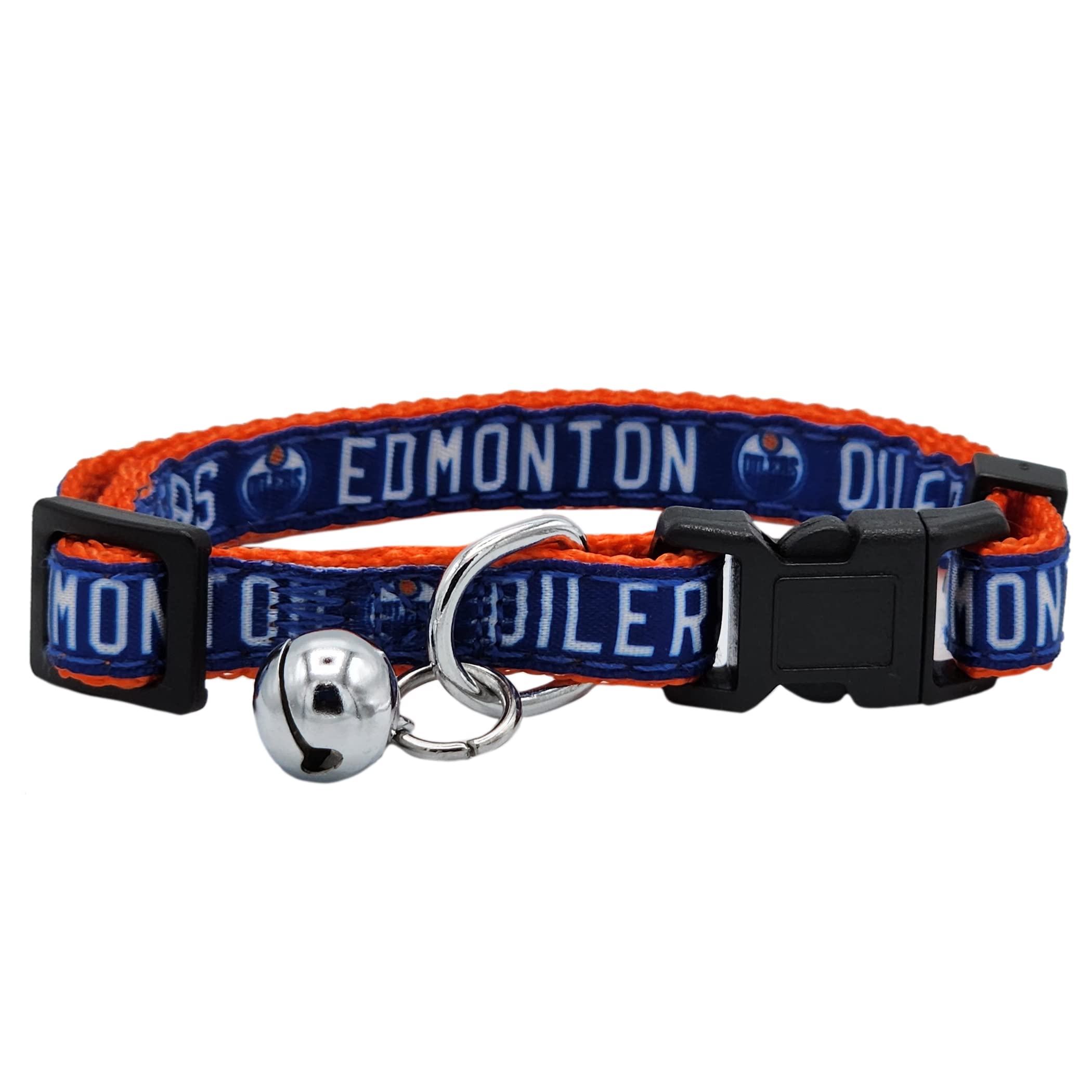 Nhl Cat Collar Edmonton Oilers Satin Cat Collar Hockey Team Collar For Dogs & Cats. A Shiny & Colorful Cat Collar With Ringing B