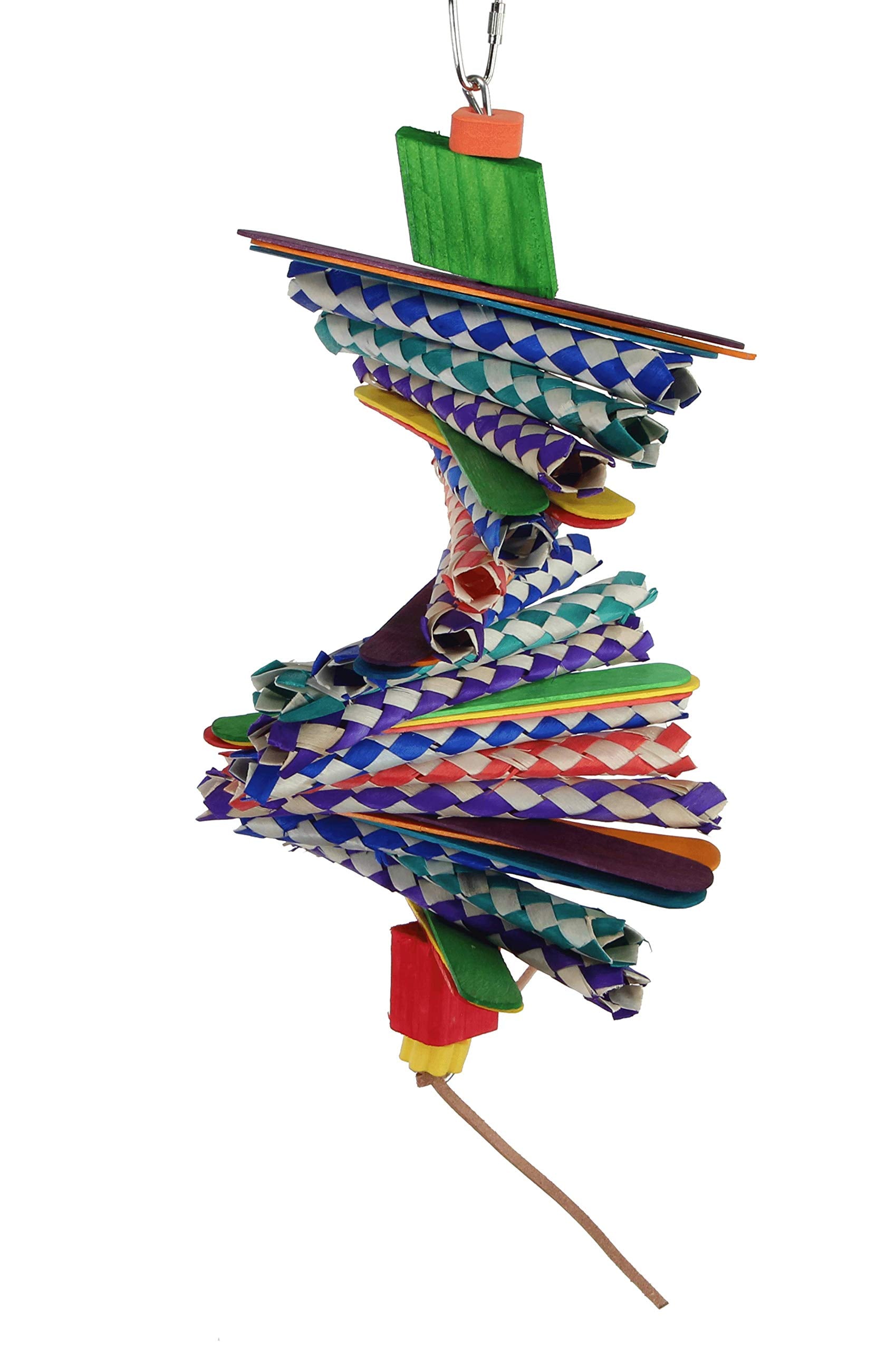 Bonka Bird Toys 1078 Big Step Shredder 10' X 6', Parrot Chew Forage Cage Toy, African Grey, Conure, Amazon, And Similar