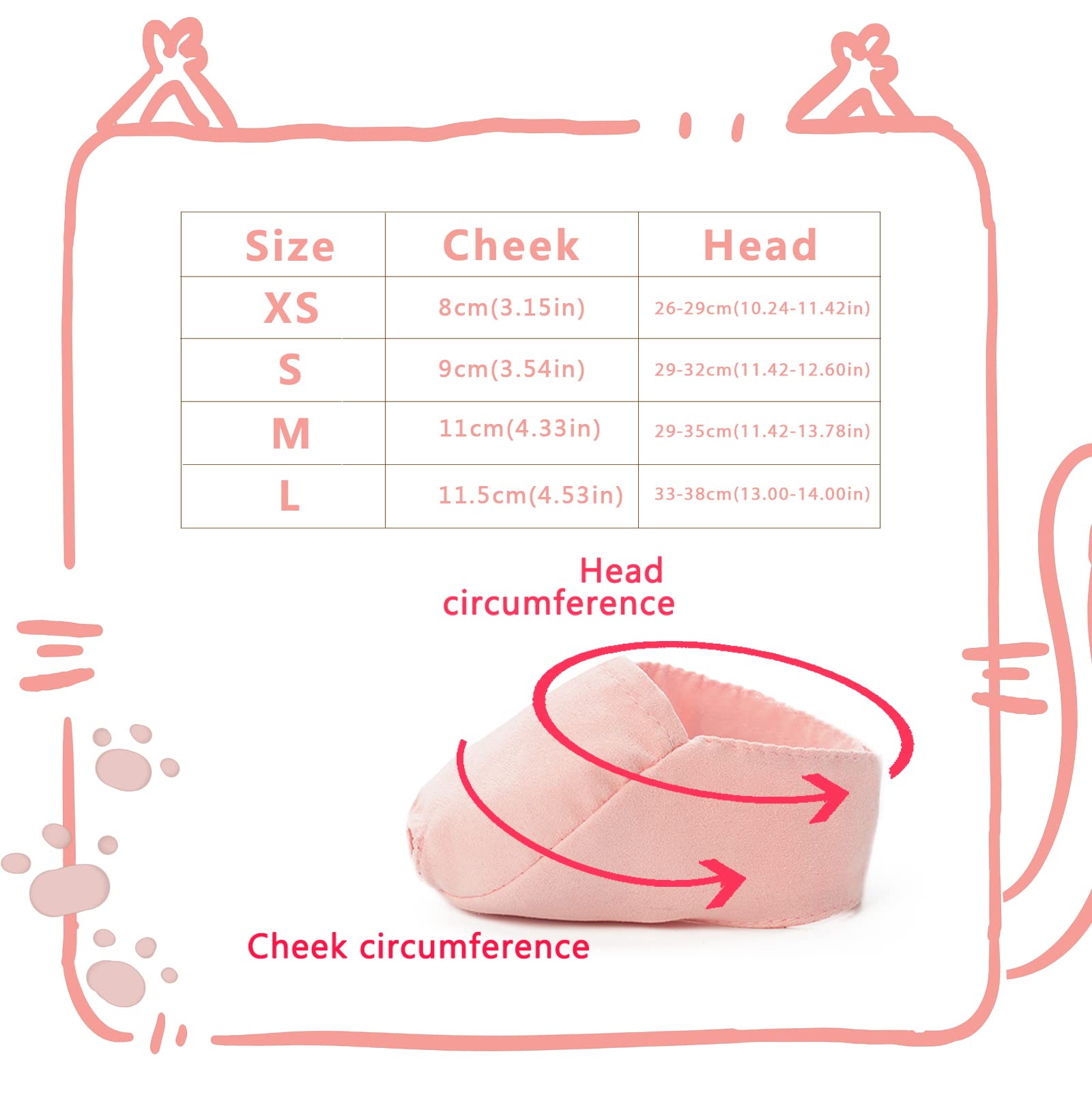 Wintchuk Cat Muzzle With Soft Flexible Fabric, Cat Mask Mouth Guard Muzzle For Prevent Biting Chewing Grooming, Anti Scratch (Xs