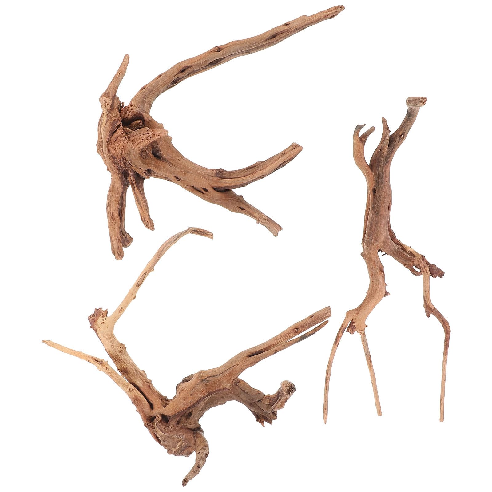 Mipcase 3 Pcs Driftwood for Aquarium, Spider Wood for Aquarium Aquarium Decorations Fish Tank Decorations Driftwood for Reptile 