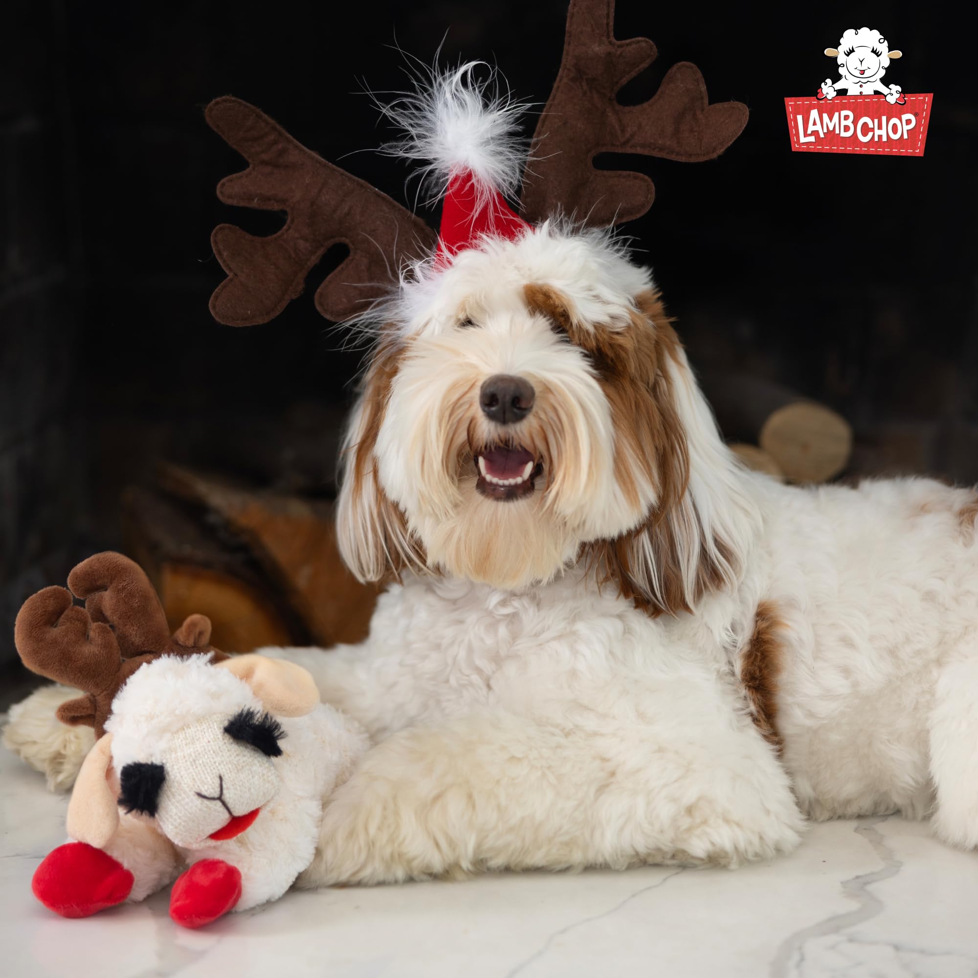 Multipet Easter Bunny Ears Lamb Chop Dog Toy 6 inch Mini