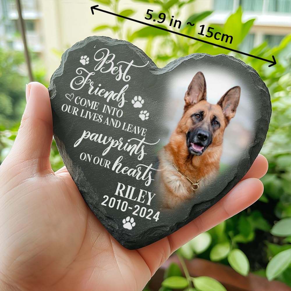 Famitrendz Personalized Dog Memorial Gifts For Loss Of Dog, Custom Photo Pet Memorial Gifts For Dog, Dog Memorial Stone, Pet Mem