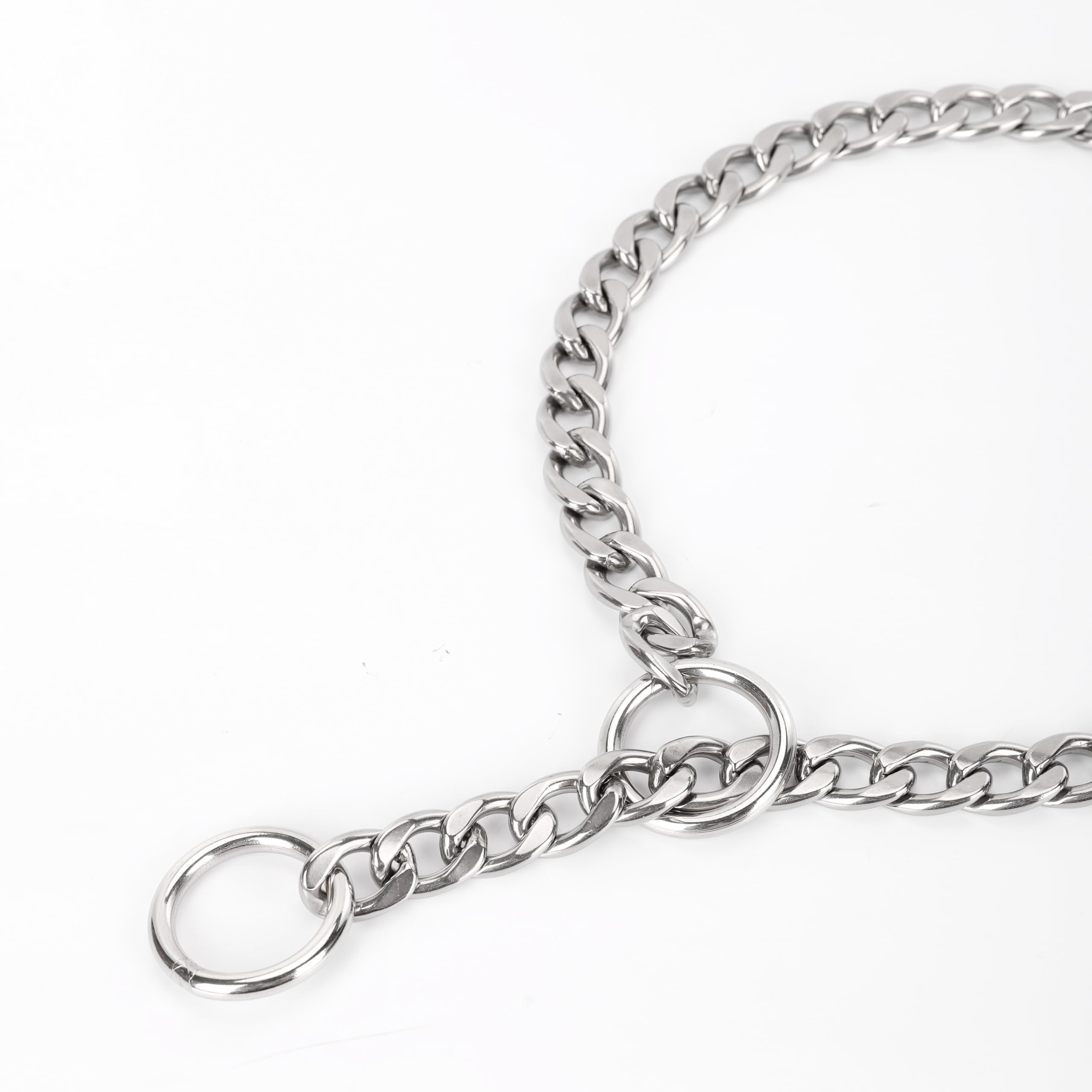 Azinoo Slip P Chain Collar, 304 Stainless Steel Training Choke Collar For Small Medium Large Dogs 26 In, 4.0 Mm (Neck 21''~23'')