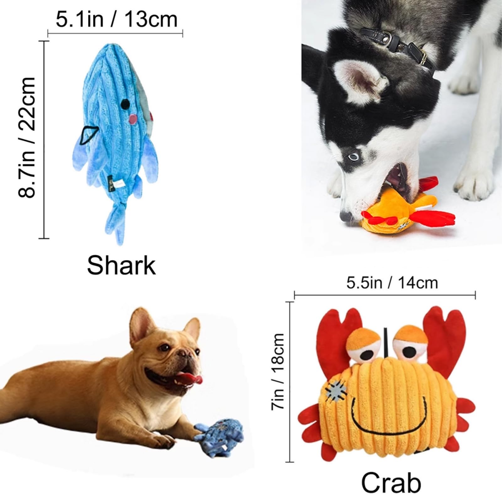 Squeaky Dog Toy, Puppy Toys With Soft, Little Dog Toy Cute Chew Toys With Crinkle Paper Stuffed, Plush Animal Dog Toys To Keep T