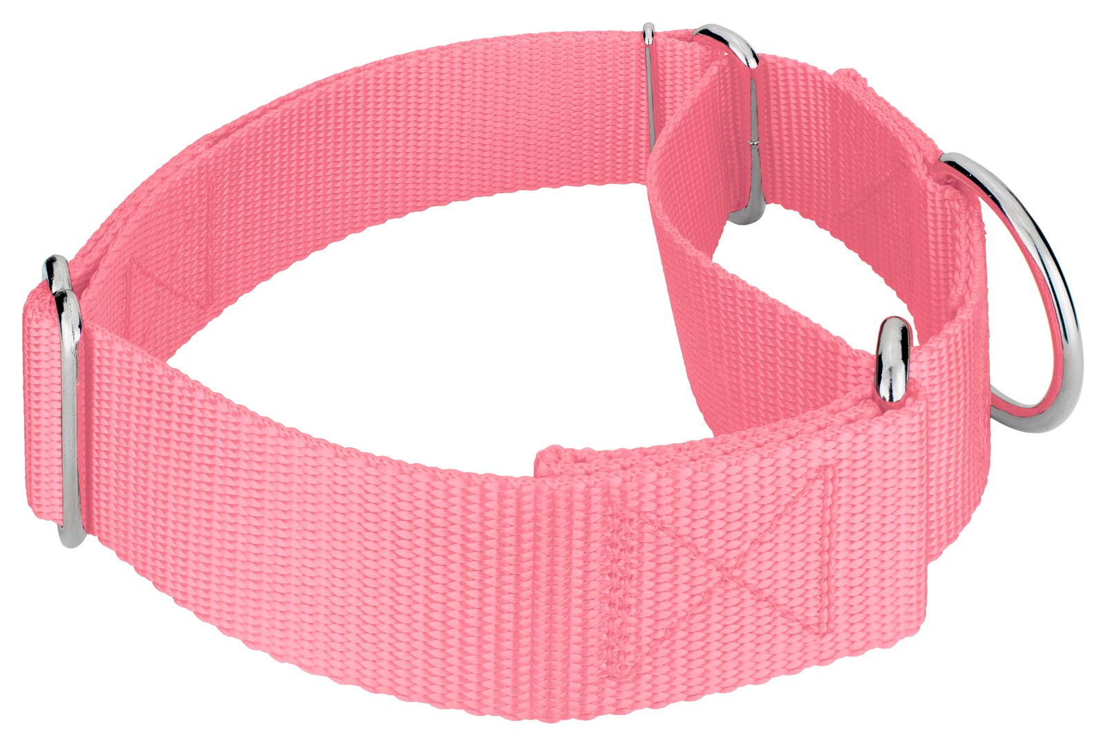 Country Brook Petz - Vibrant 15 Color Selection - Martingale Heavyduty Nylon Dog Collar (Medium, 1 1/2 Inch Wide, Pink)