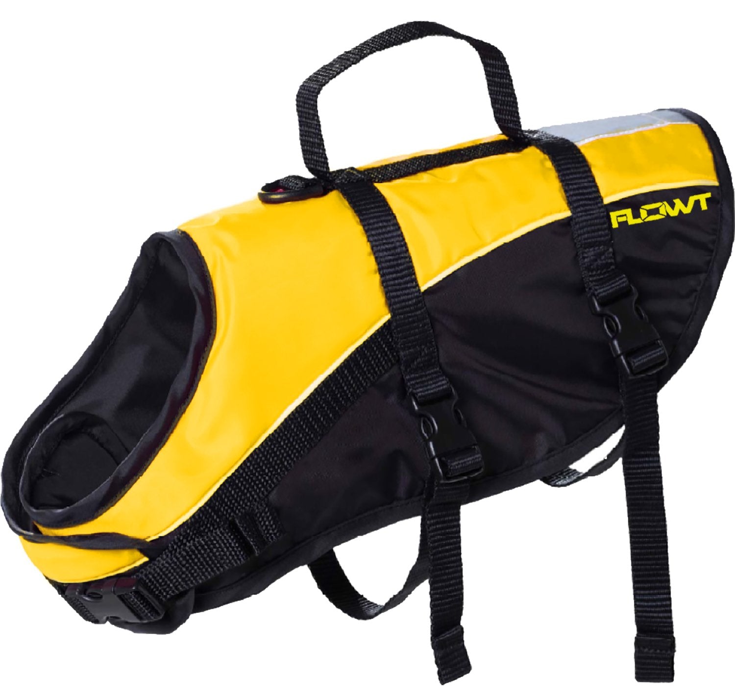 Flowt Dog Life Vest 40903-M Dog Life Vest, Pfd, Yellow, Medium,