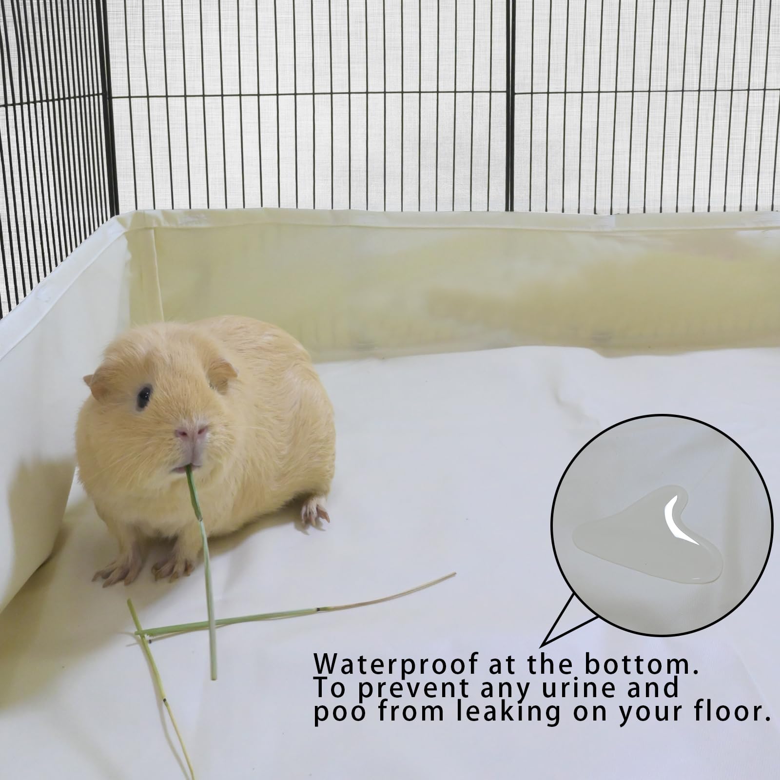 Fulue Guinea Pig Waterproof Cage Liner C&C 2X4,Guinea Pig Cage Canvas Bottom Replacement 56X28 55X27Beige (C&C 2X4)