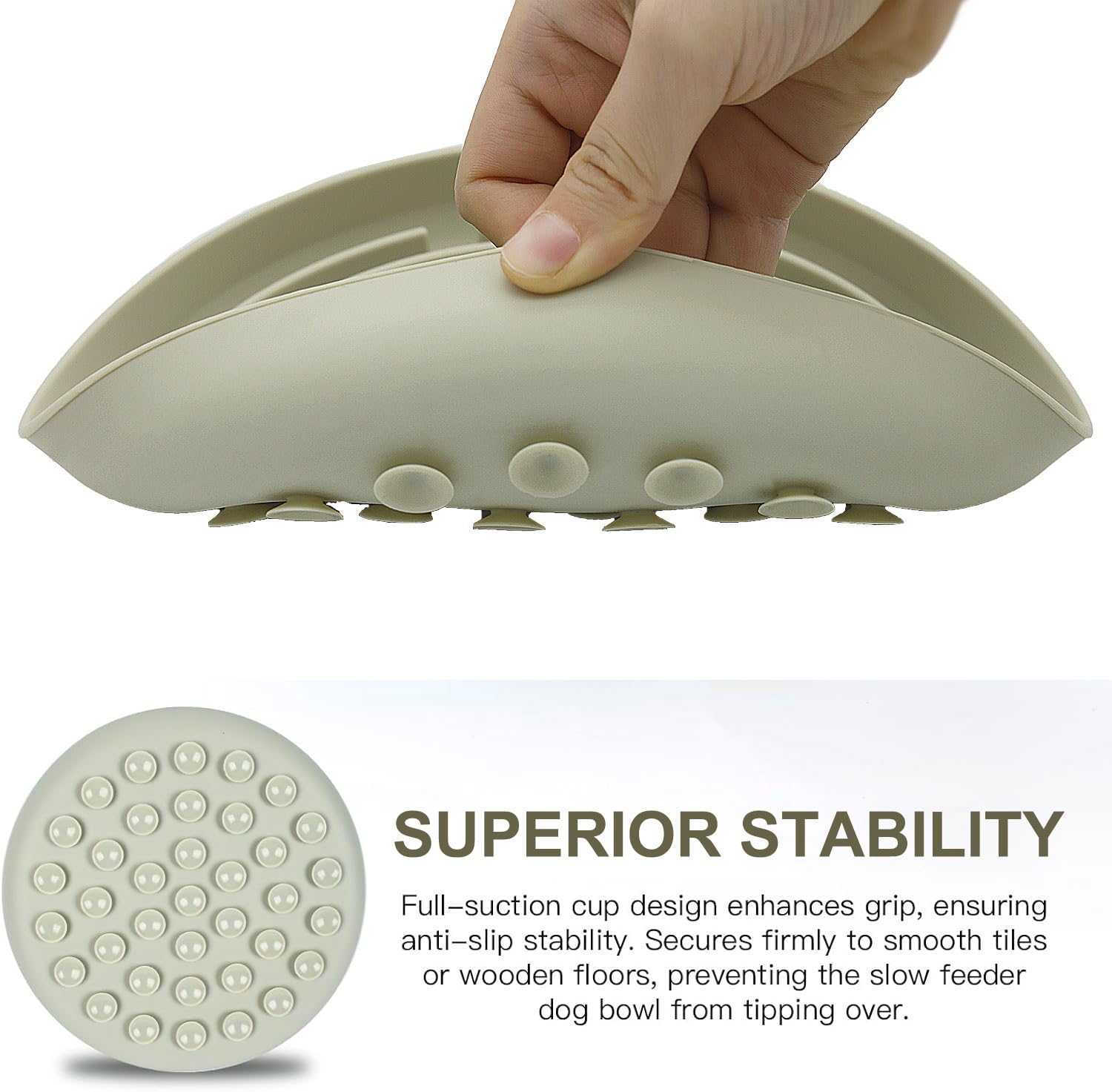 Slow Feeder Dog Bowls, Puzzle Silicone Dog Feeding Bowls For Dogs & Cats, Slow Feeder Non-Slip With Suction Cups, Anti-Choking,