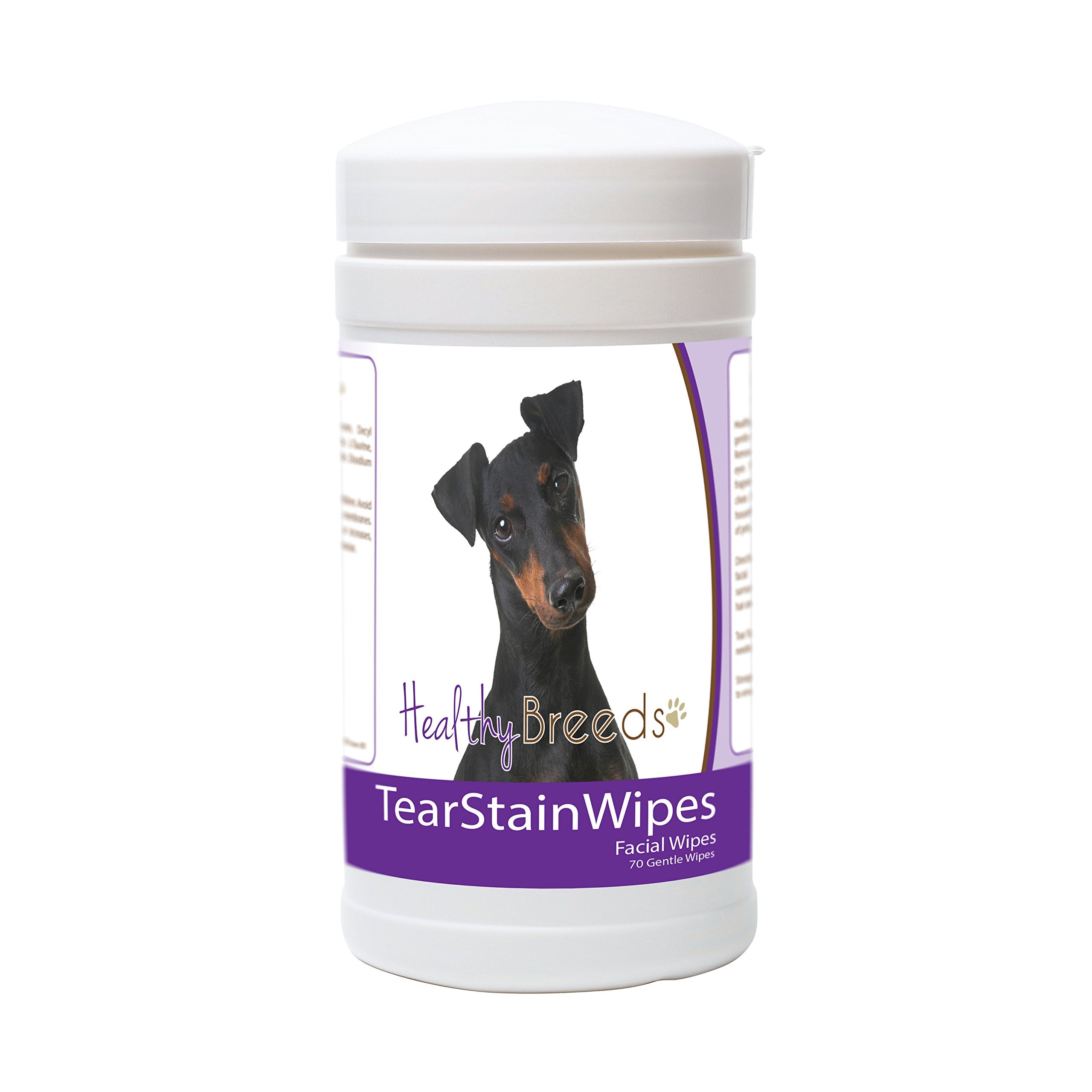 Healthy Breeds Manchester Terrier Tear Stain Wipes 70 Count