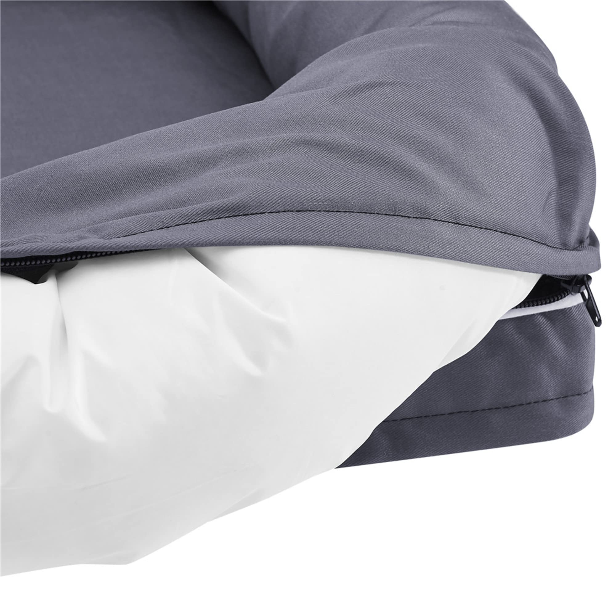 Ruff N Roo Xlarge Waterproof Bolster Cotton And Memory Foam Dog Bed With Non-Slip Bottom, Multiple Sizes