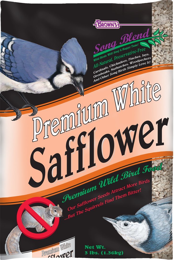 F.M. BrownS Song Blend Premium Safflower Seeds For Pets, 3-Pound, White