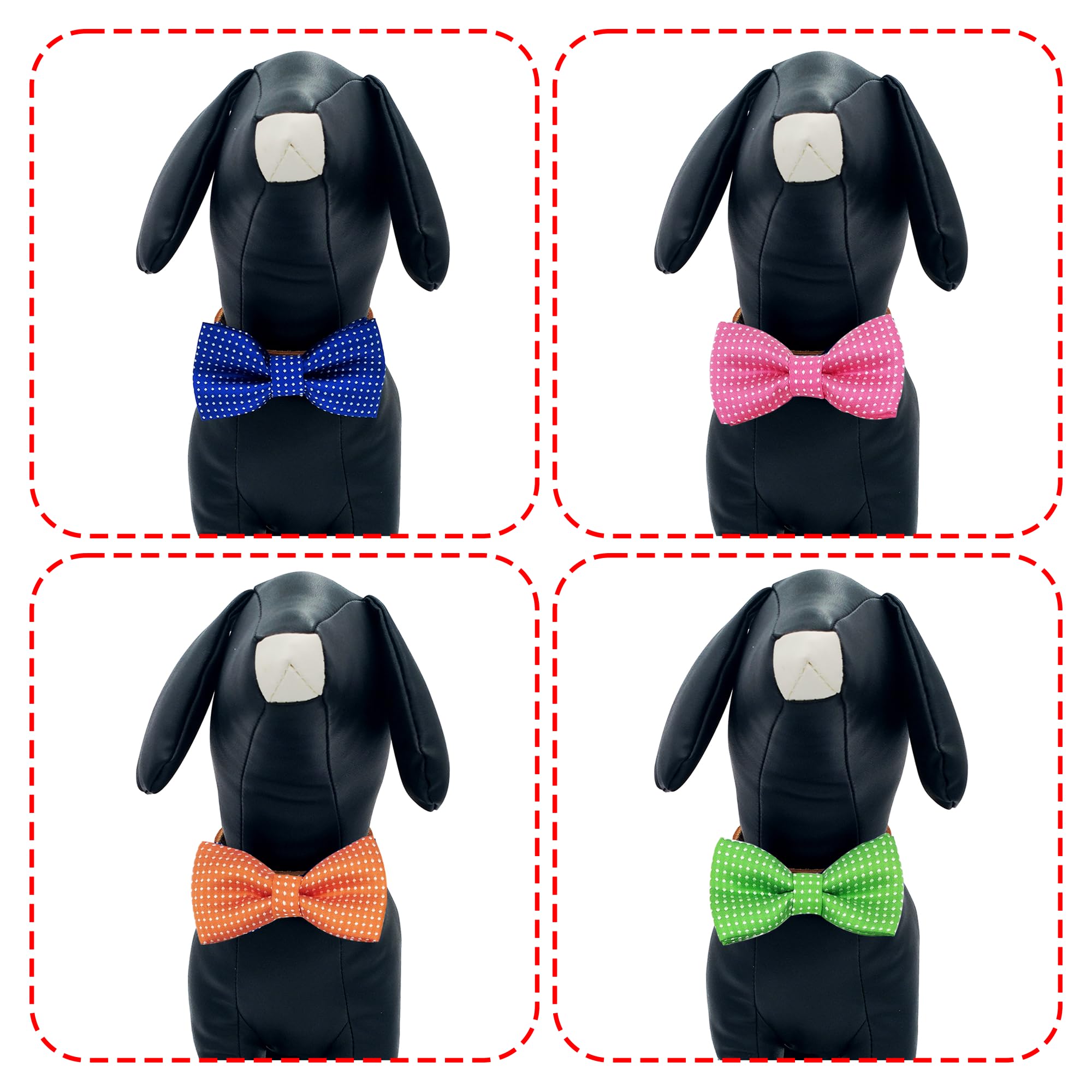 PET SHOW 8 Colors Dot Small Dogs Collar Embellishment Attachment Bow ties Puppies Cats Collar Charms Accessories Slides Bowties