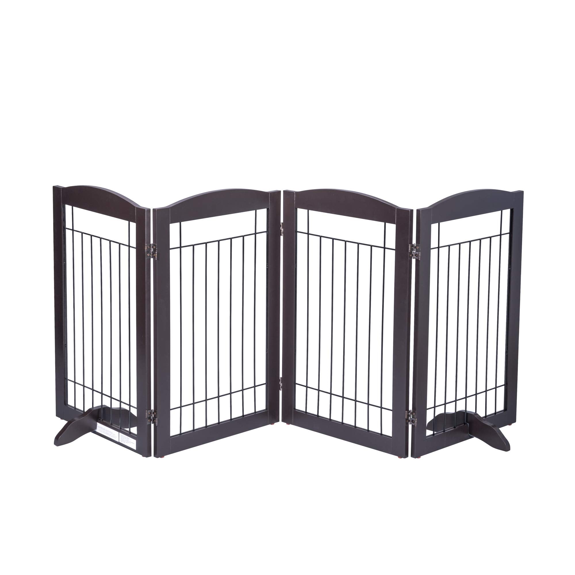 Spirich Freestanding Wire Pet Gate for Dogs, 30 inches Tall Dog Gate for The Houes, Doorway, Stairs, Pet Puppy Safety Fence,Set