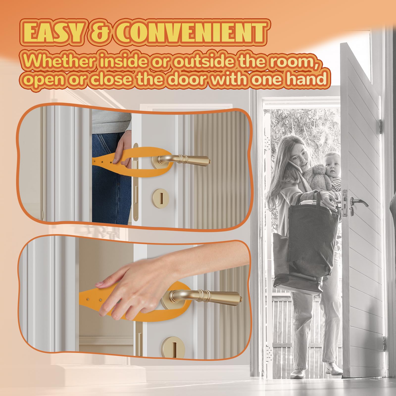 TGIOW Cat Door Latch, 1 Pcs Cat Door Stopper Pet Door Latch to Keep Dog Out of Litter Box and Food, Door Prop for Cat with 5 Adj