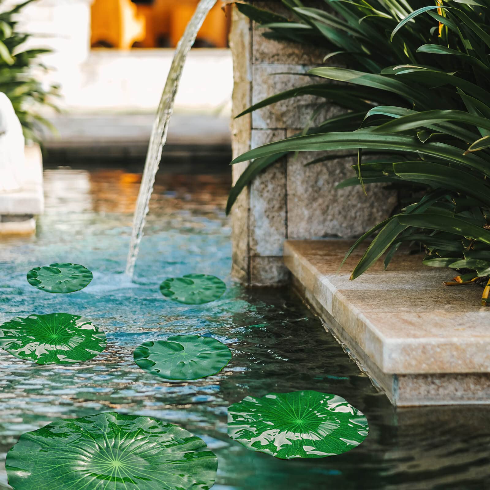 Ffniu 12Pcs Lily Pads For Ponds, Artificial Floating Foam Lotus Leaves, Lily Pads Foliage Pond Decor For Koi Fish Pool Patio Aquarium