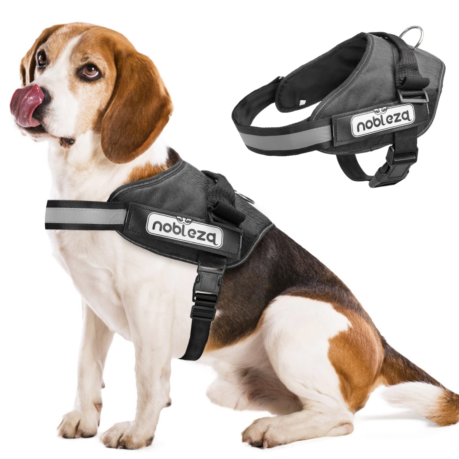 Nobleza Dog Vest Harness, Reflective No Pull Dog Harness with Handle and Soft Padding, Adjustable Easy On Grip Harness for Dogs 