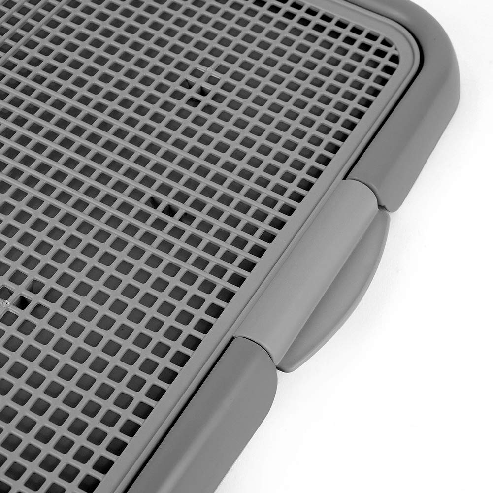Mesh Training Toilet Potty Tray For Puppy And Small Size Dog 20.3 X 16.3 X 1.2 Inch (Gray+Gray)