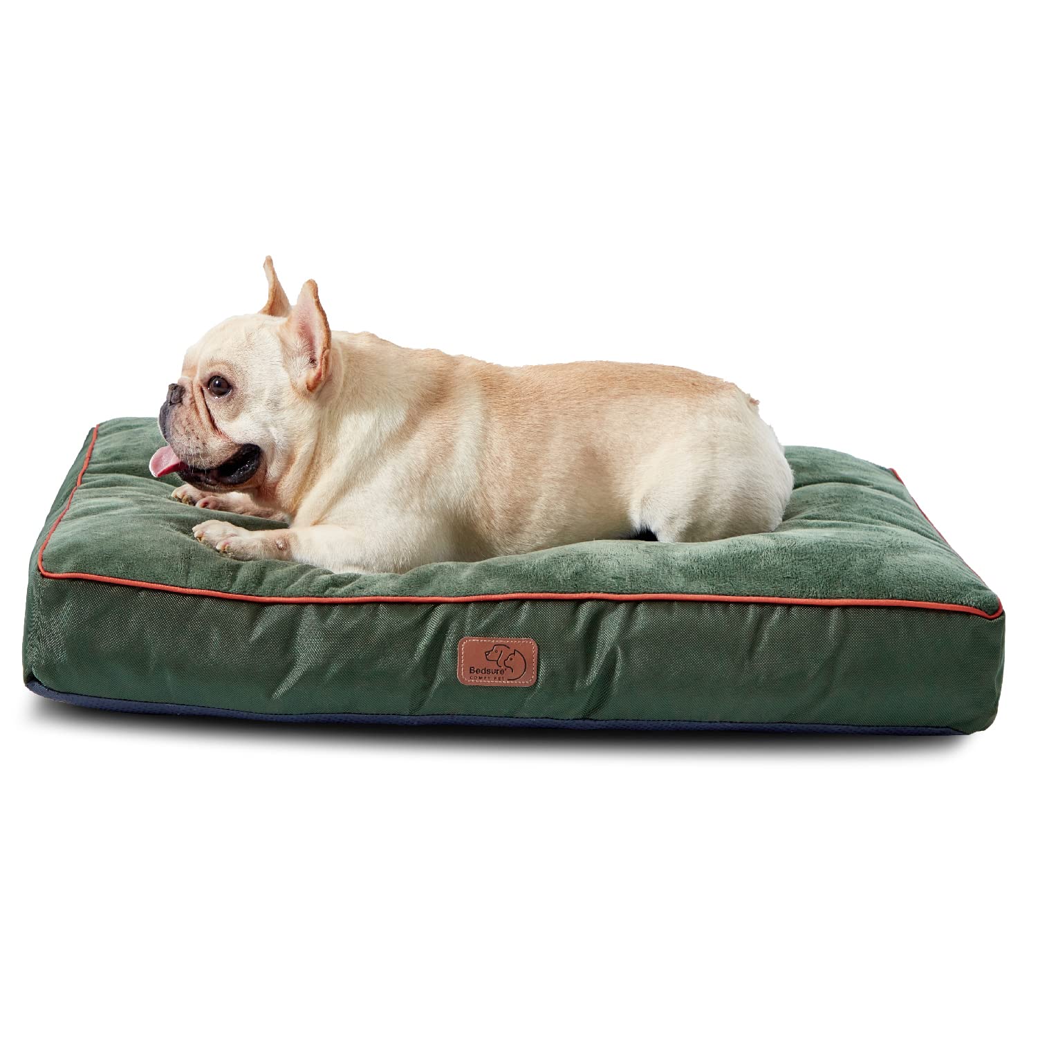 Bedsure Waterproof Dog Bed For Medium Dogs - 4 Inch Thicken Up To 45Lbs Pet Mat Pillows With Removable Washable Cover, Green