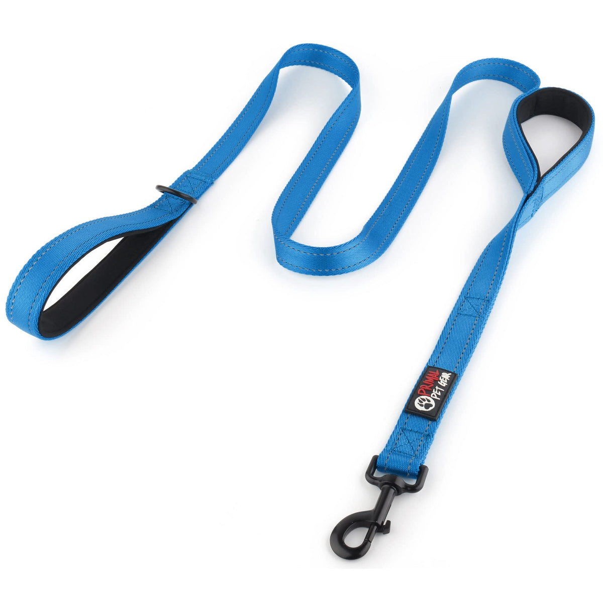 Primal Pet Gear Dog Leash 6Ft Long,Traffic Padded Two Handle,Heavy Duty,Reflective Double Handles Lead For Control Safety Training,Leashes For Large Dogs Or Medium Dogs,Dual Handles Leads(Blue)